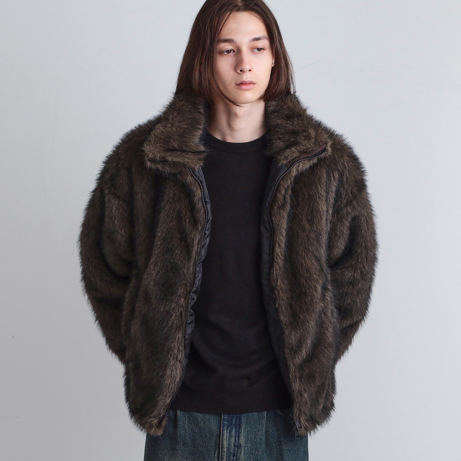 tk.TAKEO KIKUCHI「ミックスフェイクファーブルゾン」|ブルゾン・スタジャン|