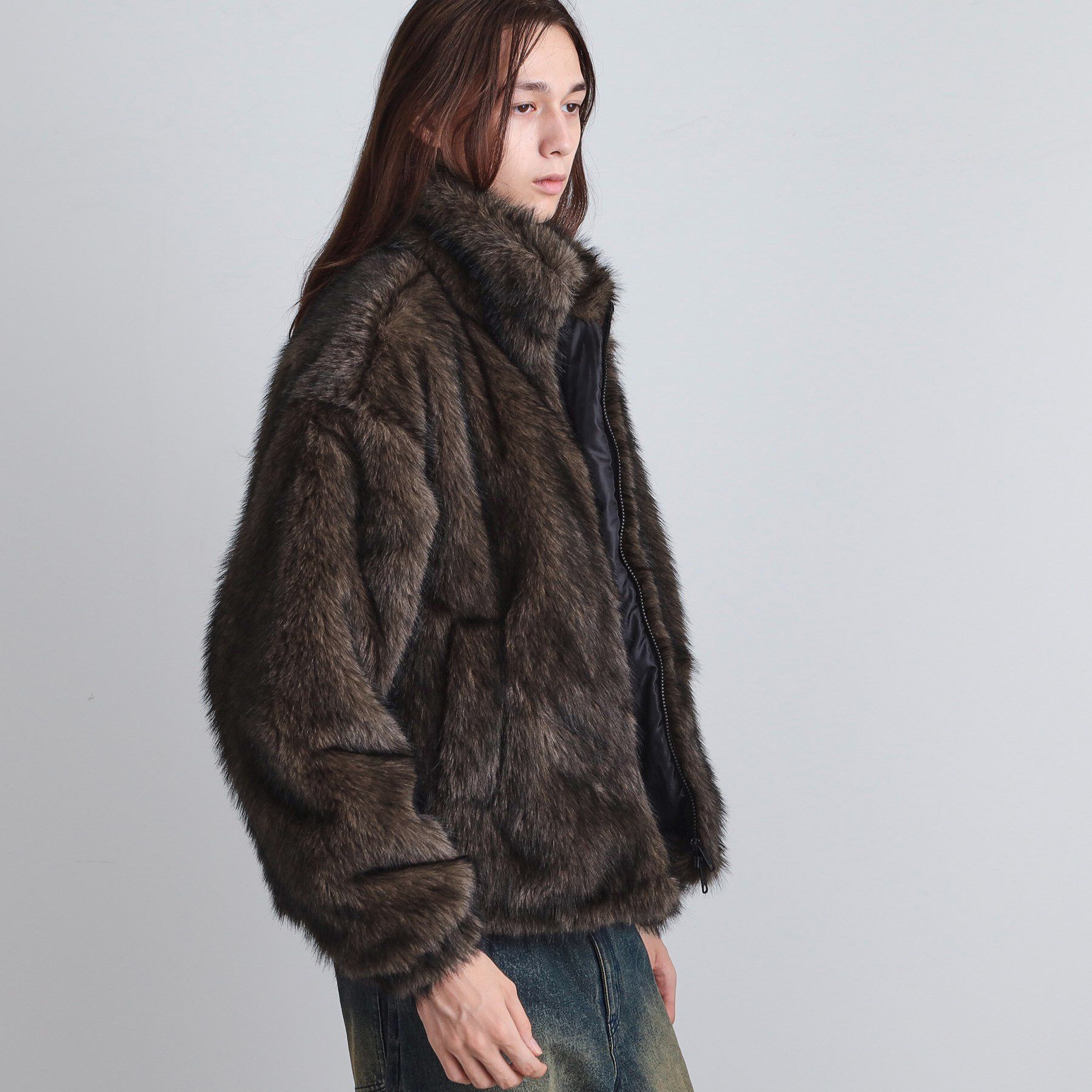 tk.TAKEO KIKUCHI「ミックスフェイクファーブルゾン」|ブルゾン・スタジャン|