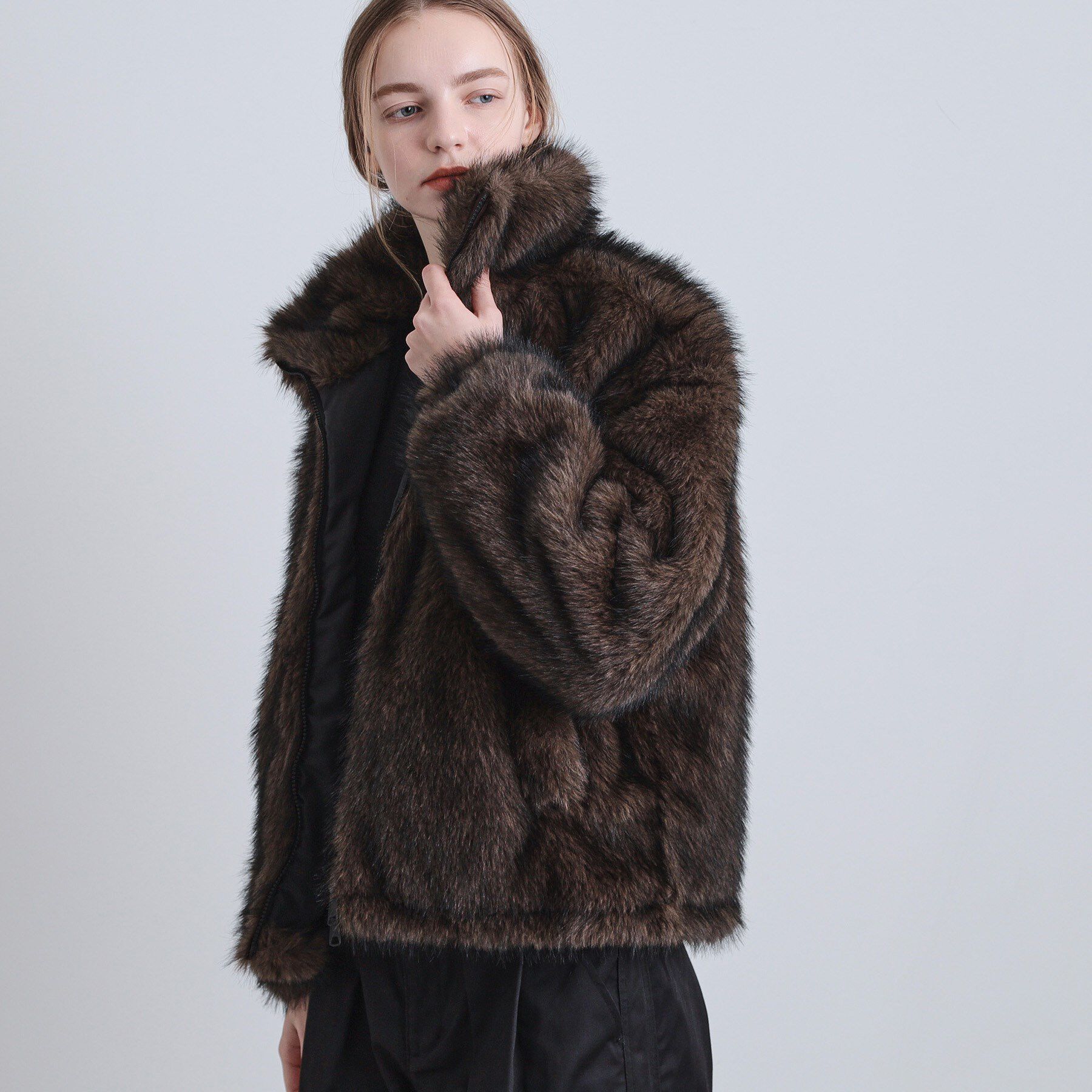 tk.TAKEO KIKUCHI「ミックスフェイクファーブルゾン」|ブルゾン・スタジャン|