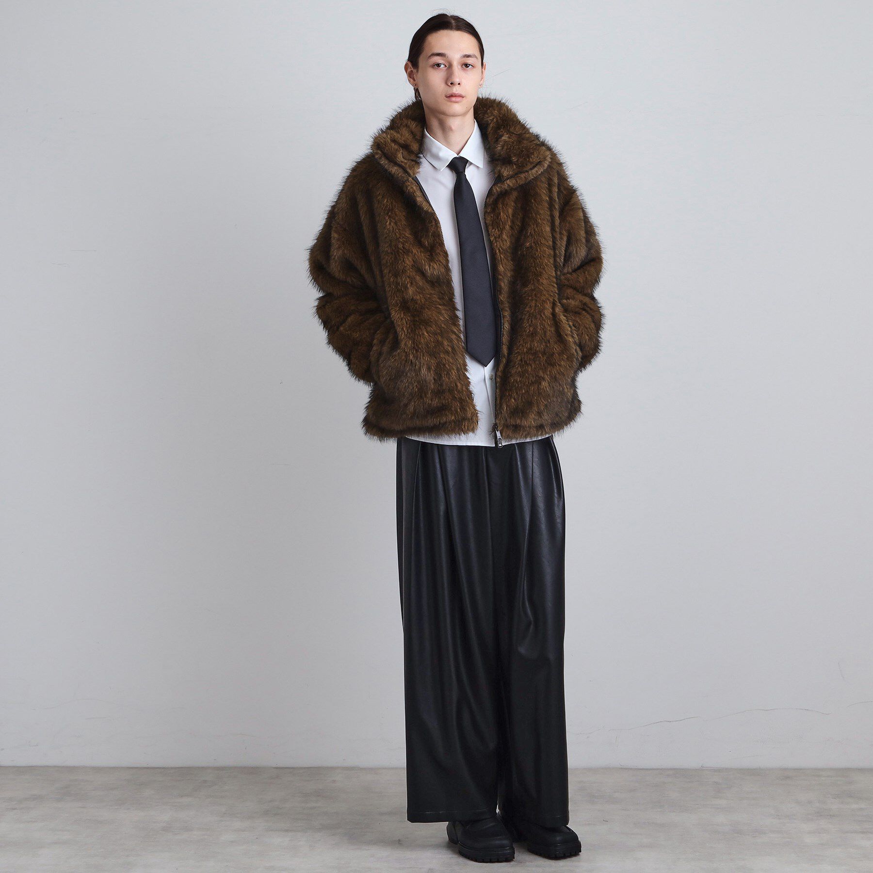 tk.TAKEO KIKUCHI「ミックスフェイクファーブルゾン」|ブルゾン・スタジャン|