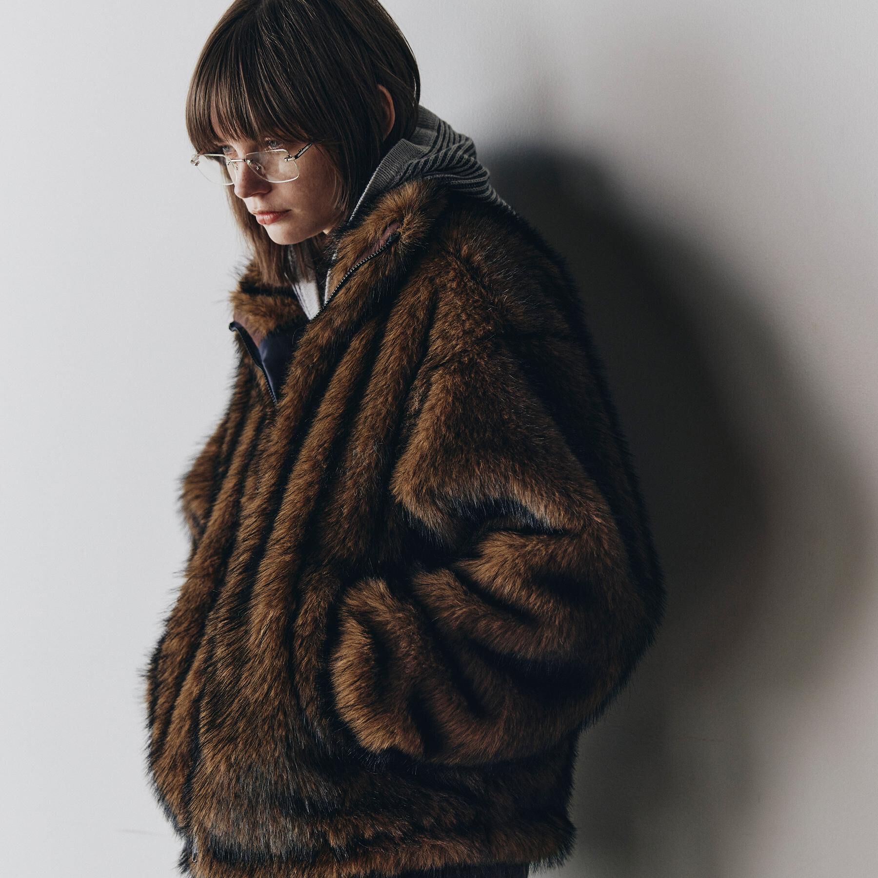 tk.TAKEO KIKUCHI「ミックスフェイクファーブルゾン」|ブルゾン・スタジャン|