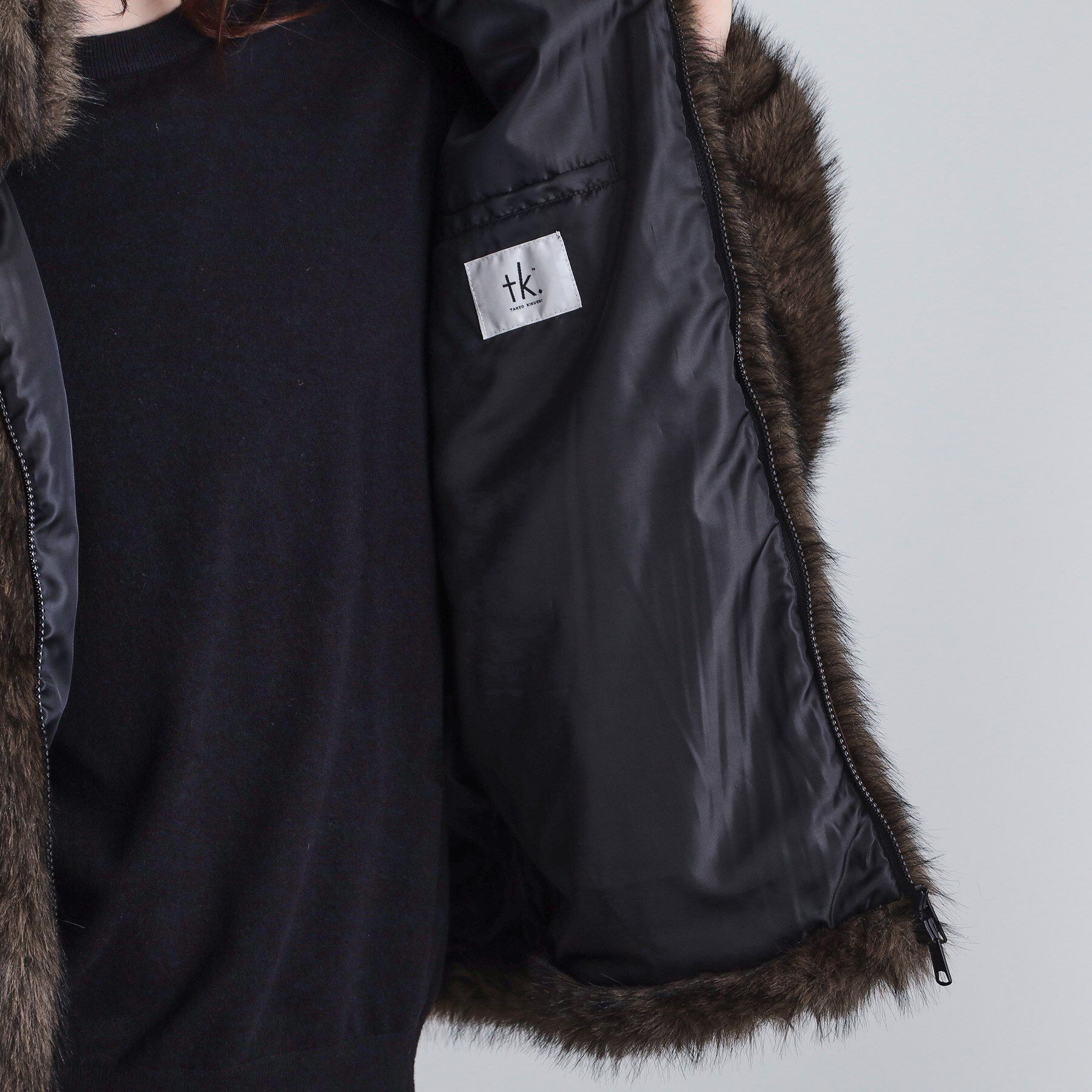 tk.TAKEO KIKUCHI「ミックスフェイクファーブルゾン」|ブルゾン・スタジャン|