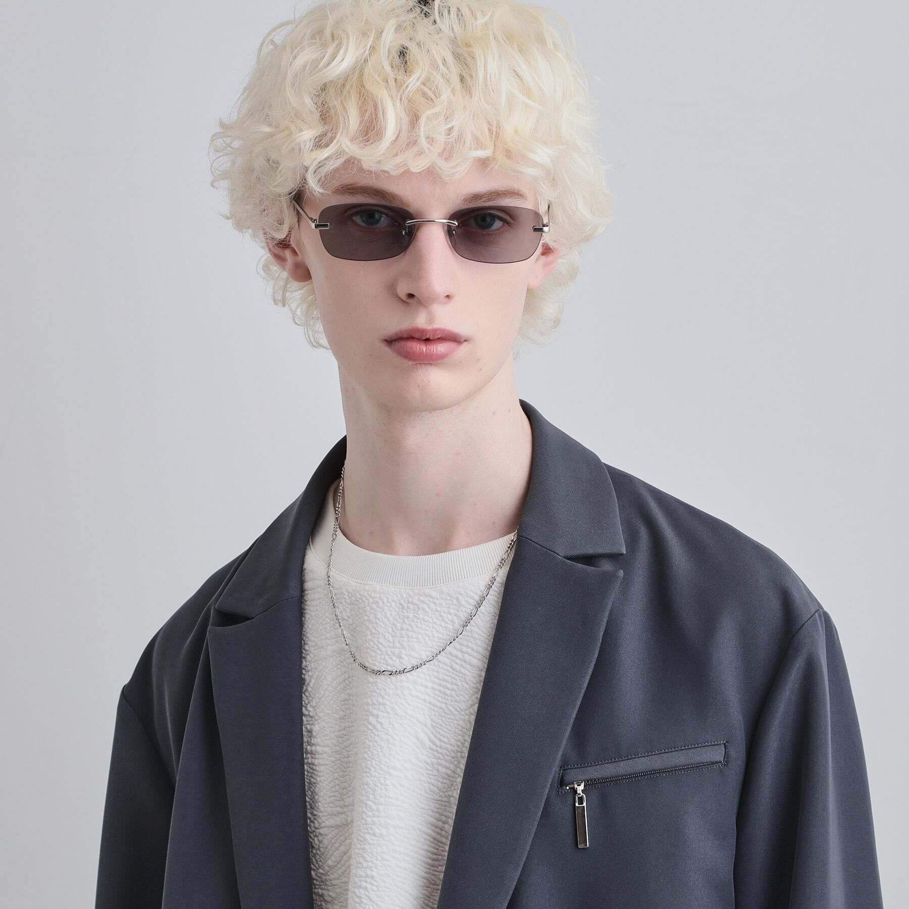 tk.TAKEO KIKUCHI「【全7色】メタルフレームグラス」|メガネ|チャコールグレー(2