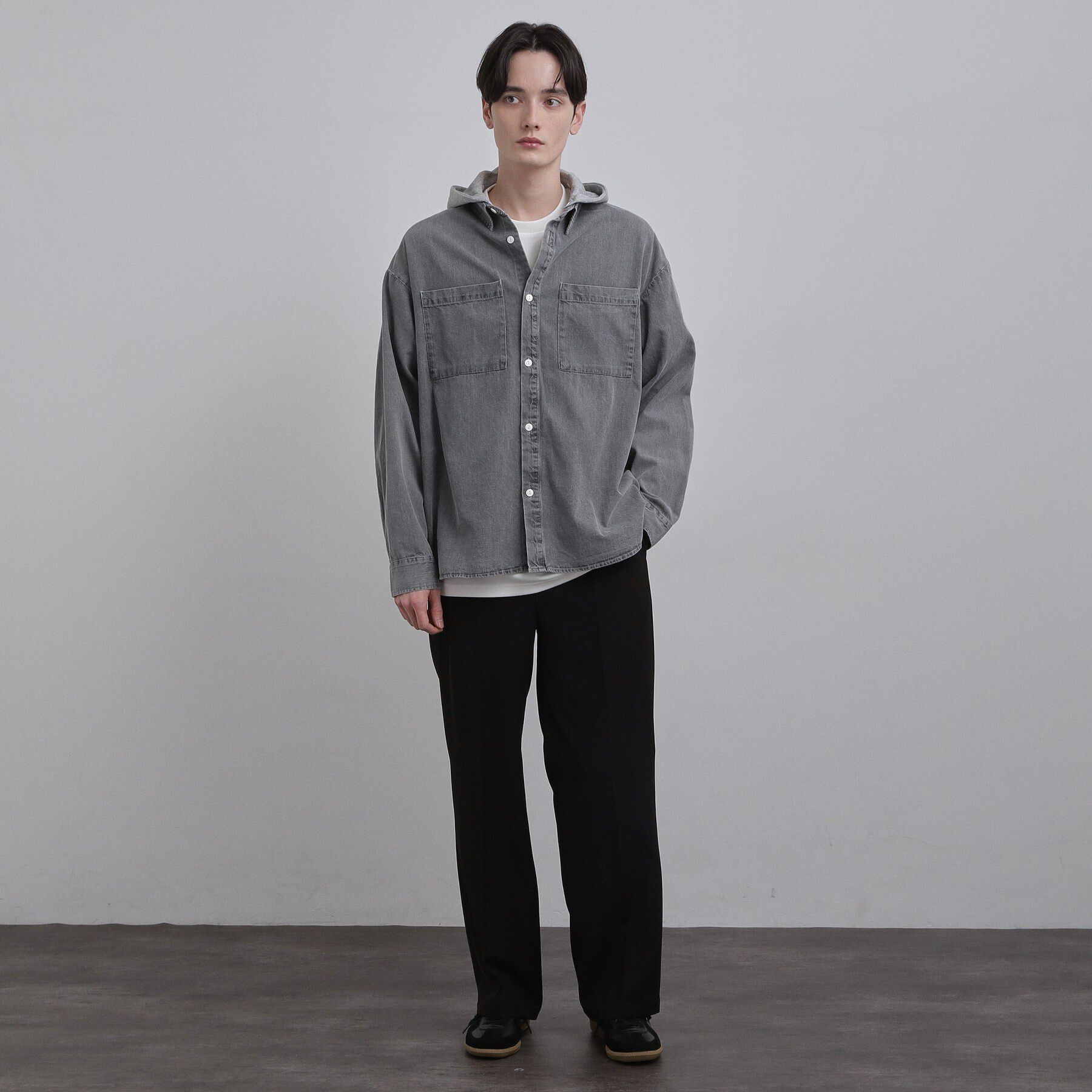 tk.TAKEO KIKUCHI「【2WAY】フード付デニムシャツ」|シャツ・ブラウス|