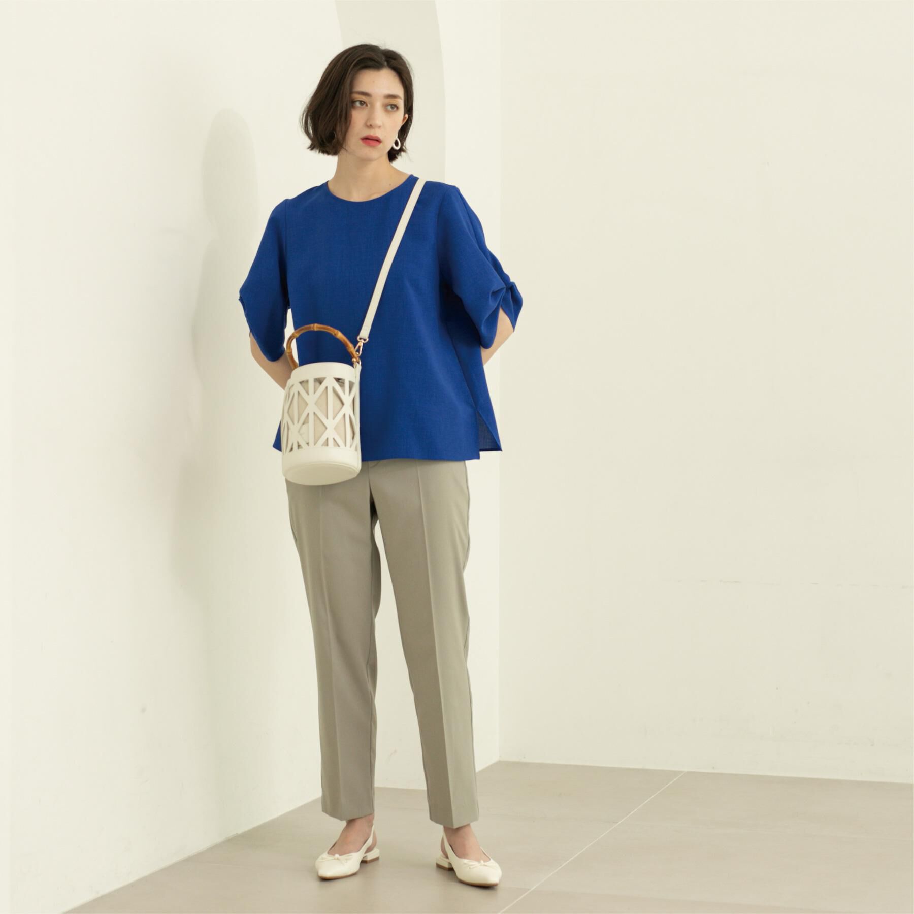 OPAQUE.CLIP「ストレッチリネンライク美脚テーパードパンツ【洗濯機洗い可/吸水速乾】」|その他|