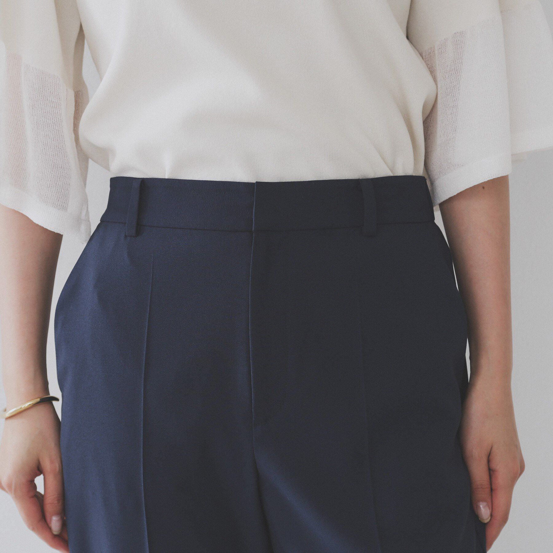 OPAQUE.CLIP「ストレッチリネンライク美脚テーパードパンツ【洗濯機洗い可/吸水速乾】」|その他|