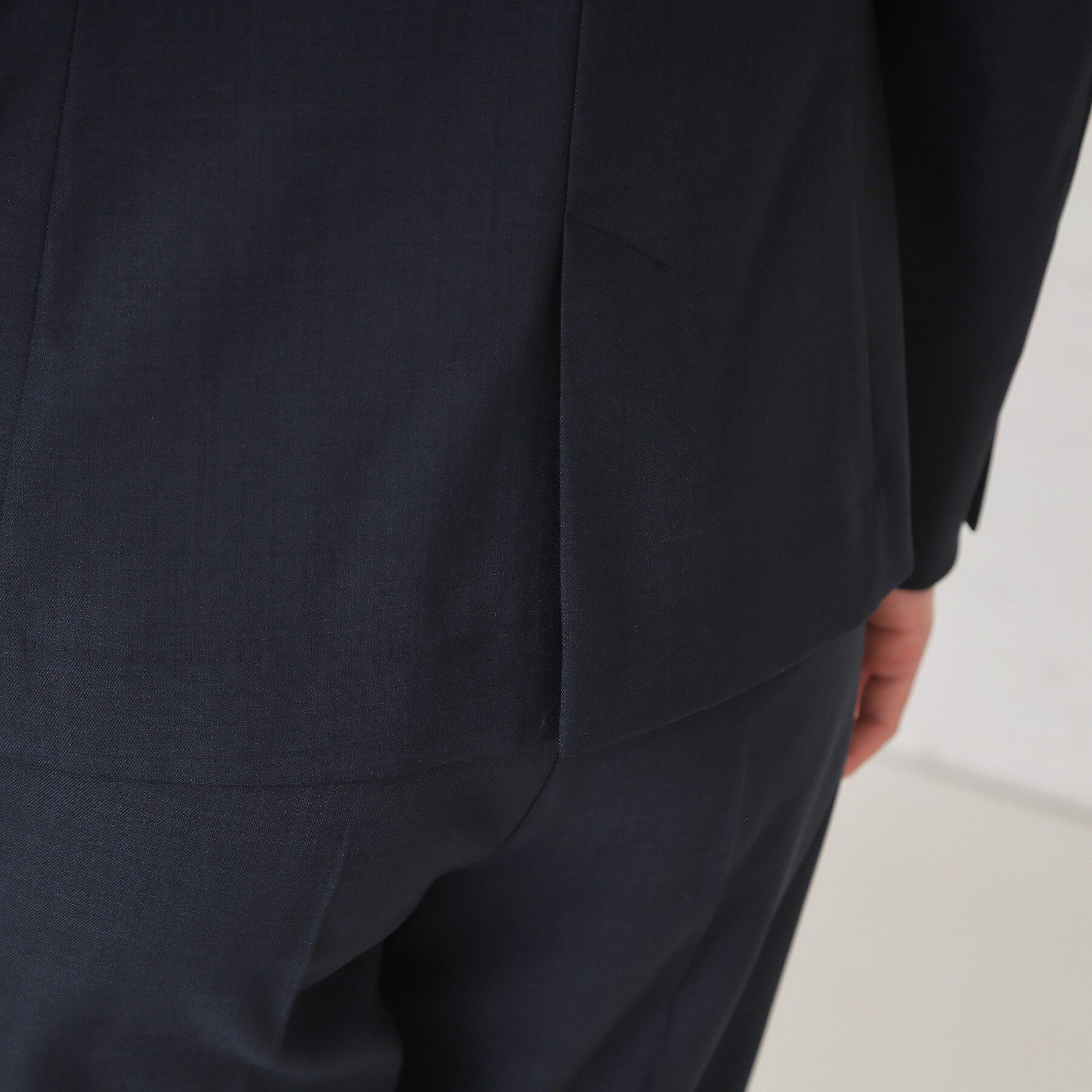 OPAQUE.CLIP「ストレッチリネンライクVネックジャケット/セットアップ対応【洗濯機洗い可/防シワ】」|ノーカラージャケット|