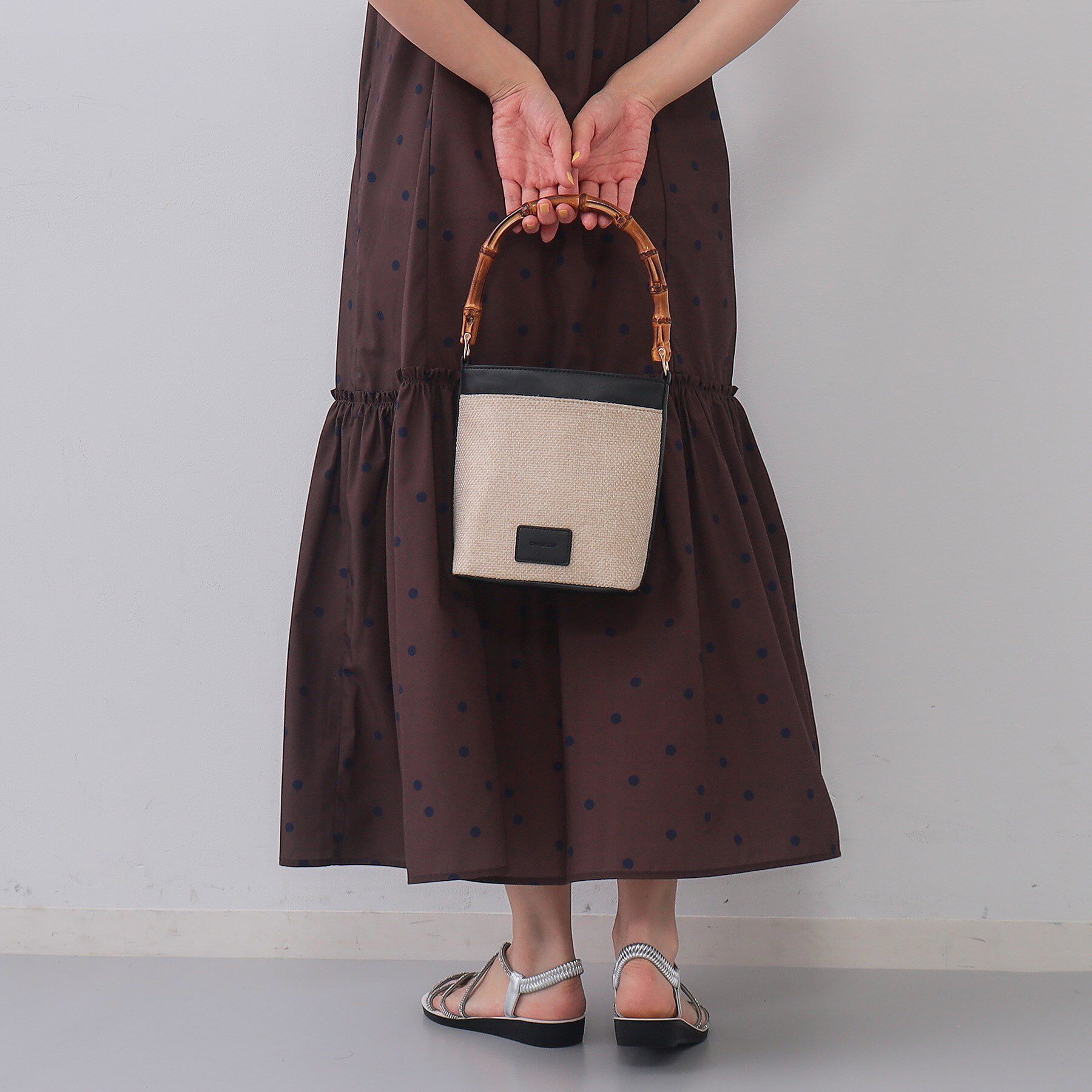 OPAQUE.CLIP「【2WAY】デザインハンドルミニショルダーバッグ」|ショルダー・メッセンジャー|ブラック(019)