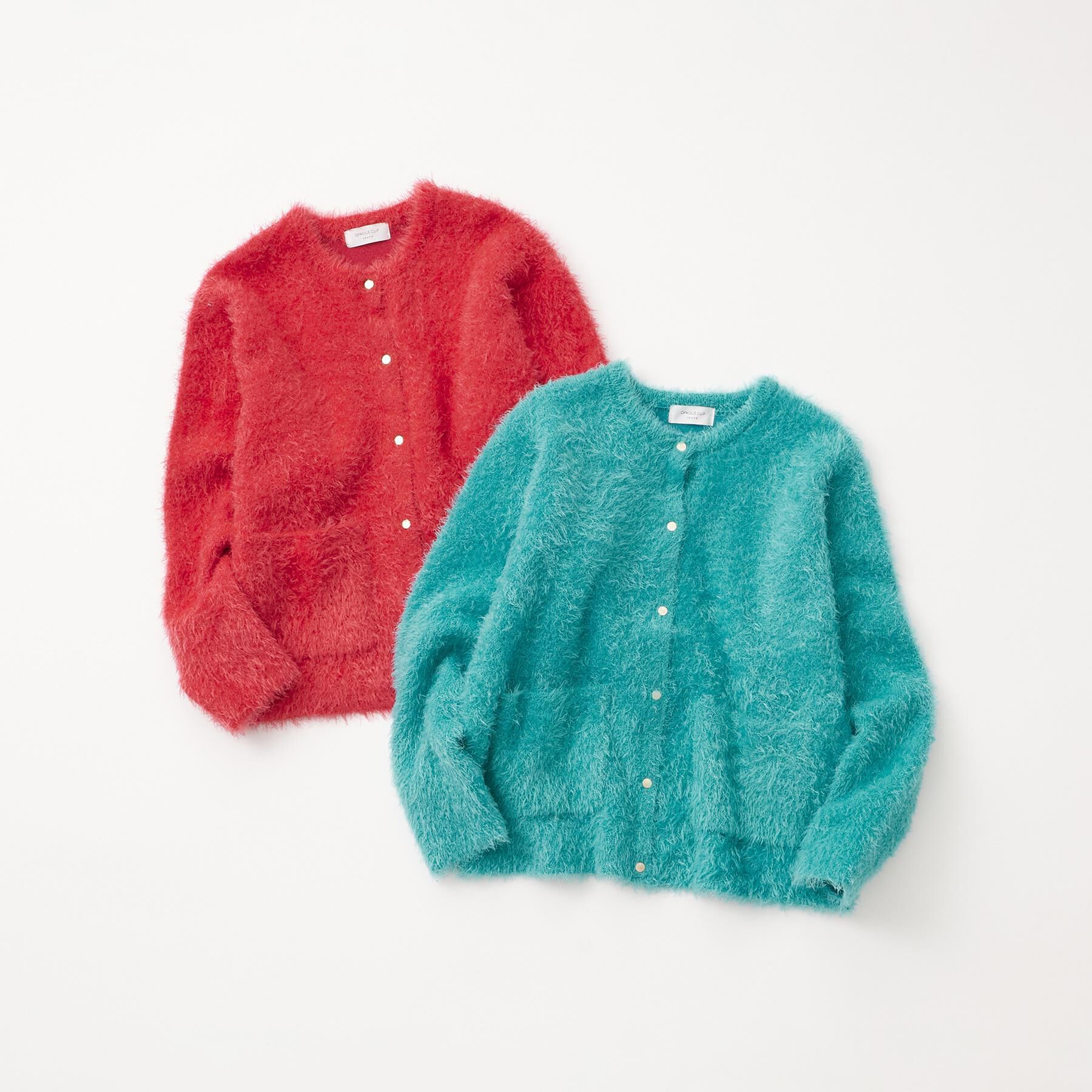 OPAQUE.CLIP「シャギーショートカーディガン【洗濯機OK】《6col》」|カーディガン|