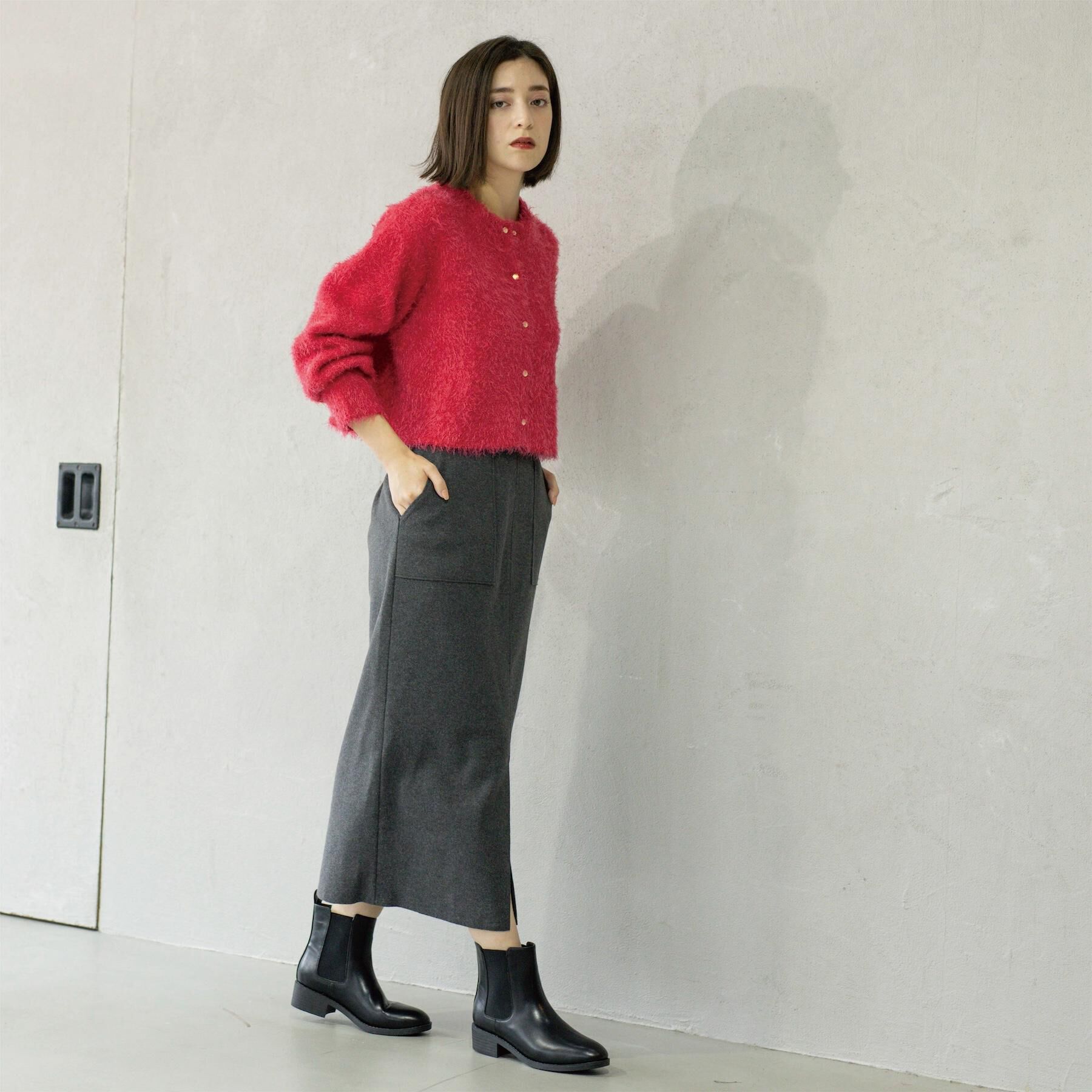 OPAQUE.CLIP「シャギーショートカーディガン【洗濯機OK】《6col》」|カーディガン|