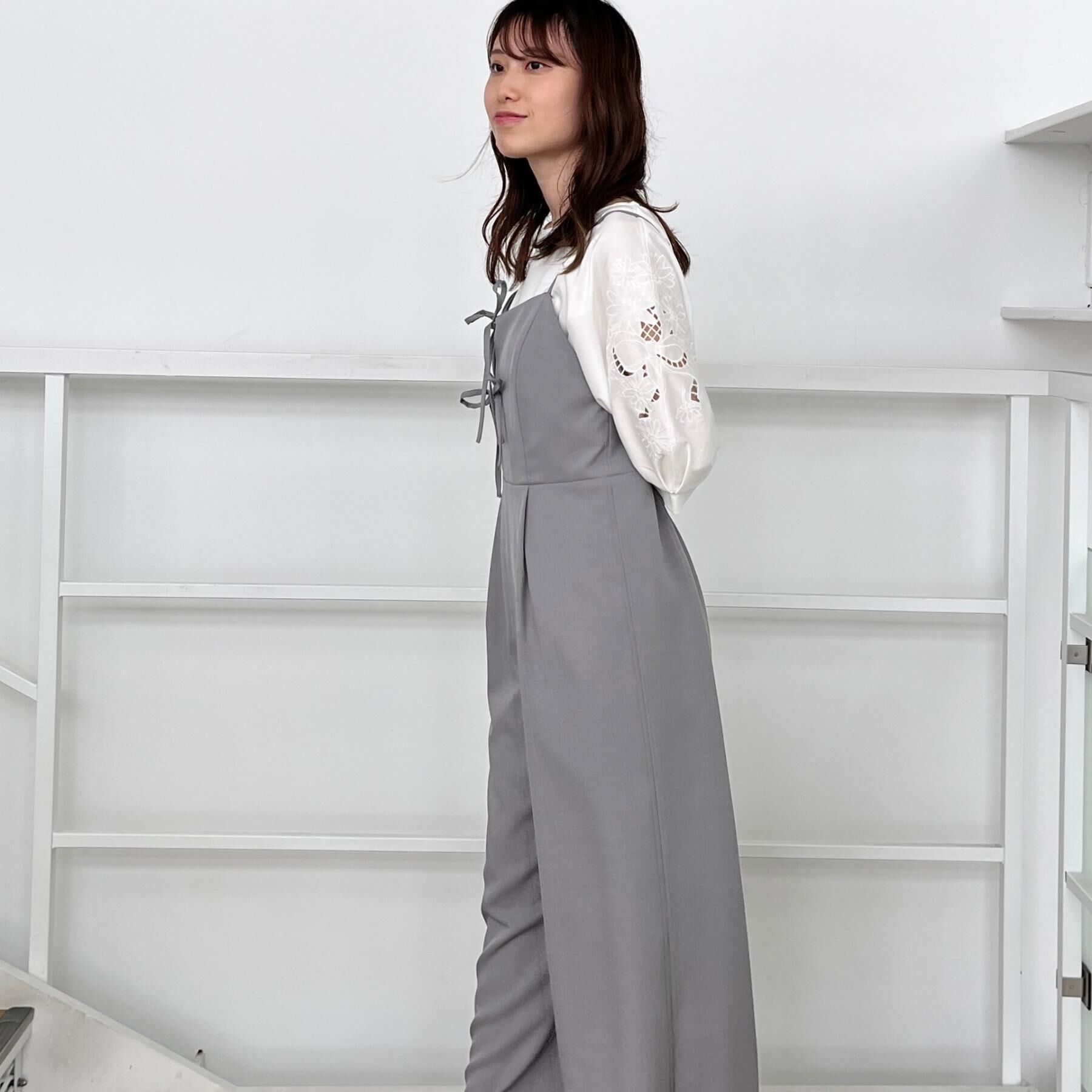 Couture broach「【大人可愛い・肩紐調節可能】リボンキャミサロペット」|オールインワン|