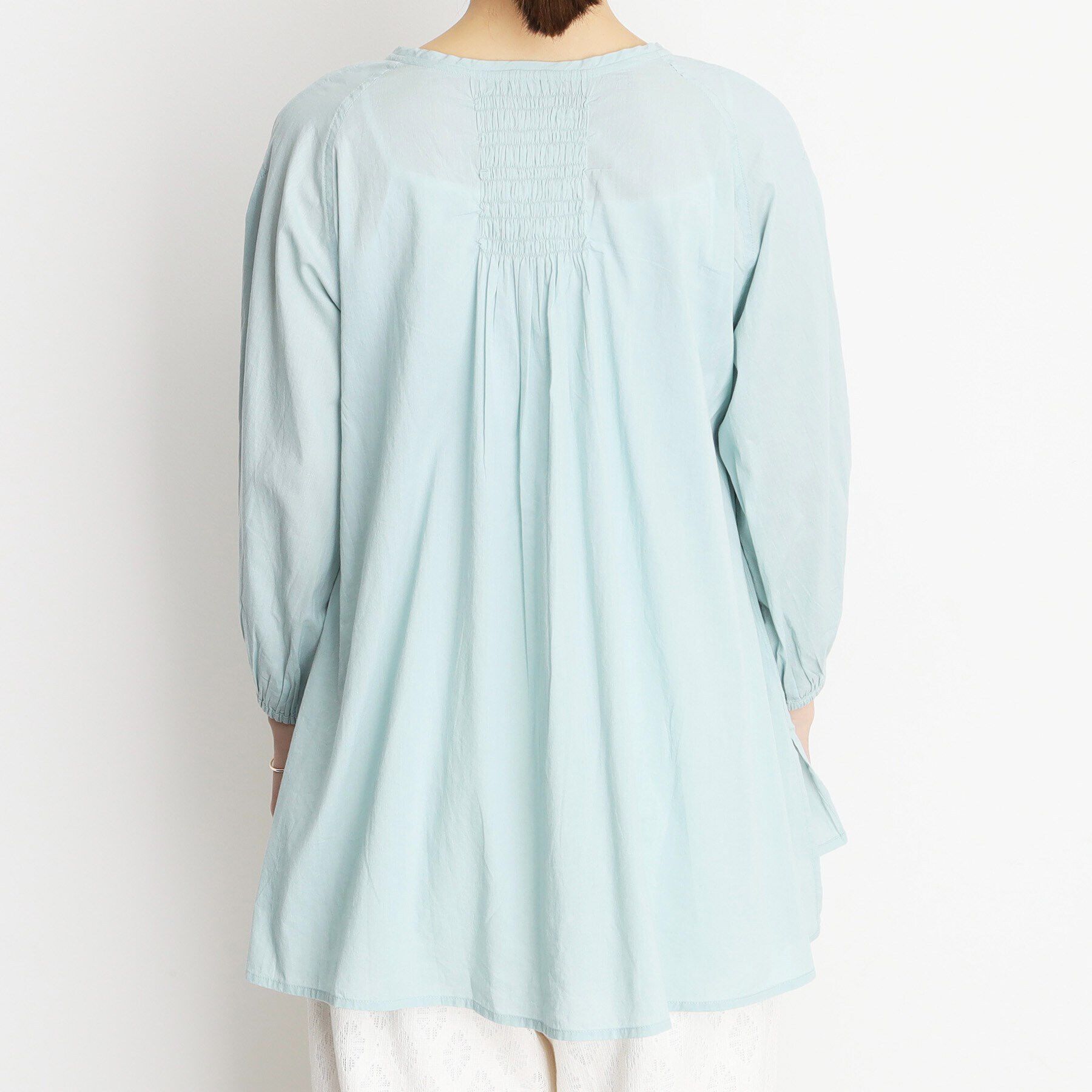 THE SHOP TK「コットンシャーリングブラウス【洗える】」|シャツ・ブラウス|