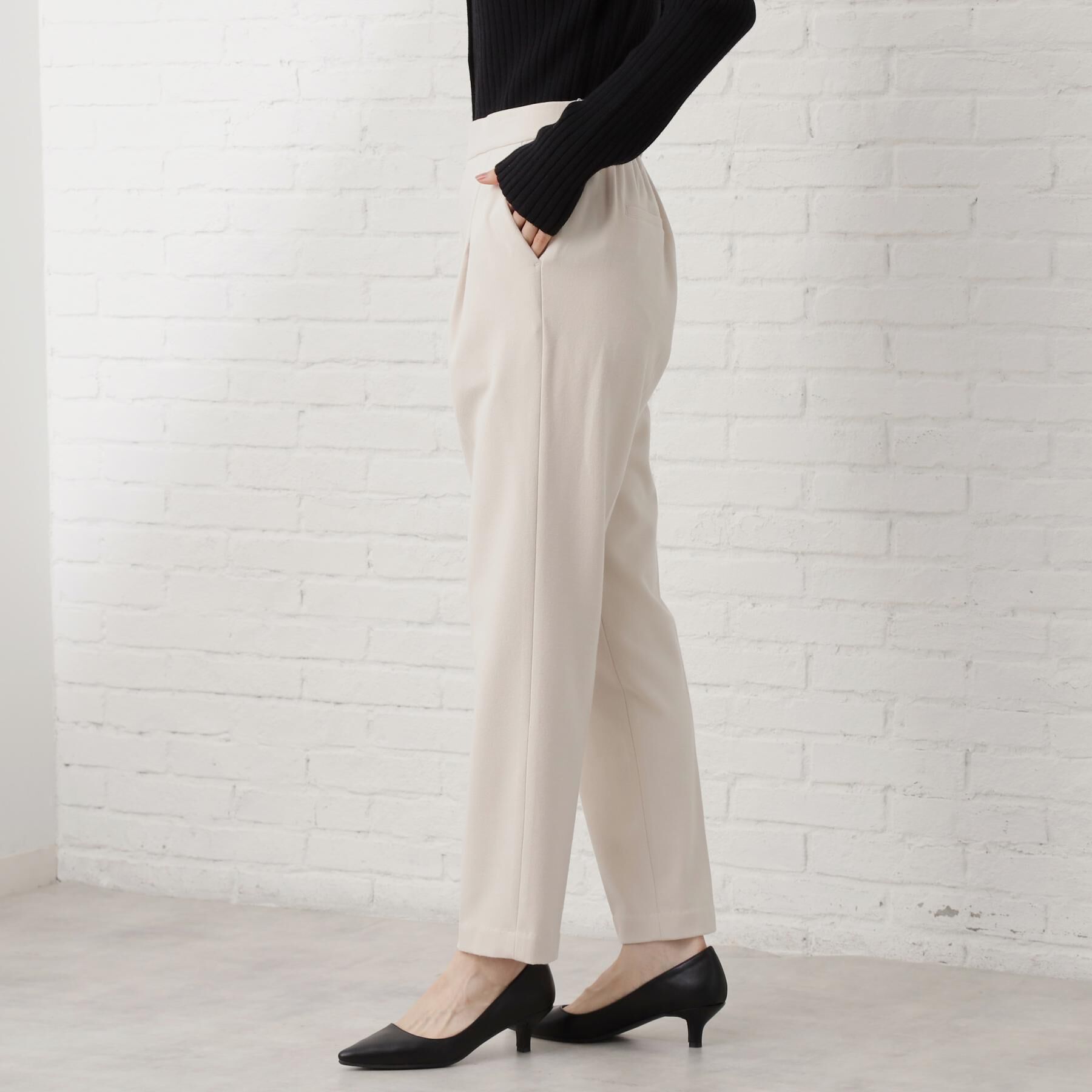 THE SHOP TK「【着丈選べる/XS～XLサイズ】あったか裏起毛テーパードパンツ」|その他|