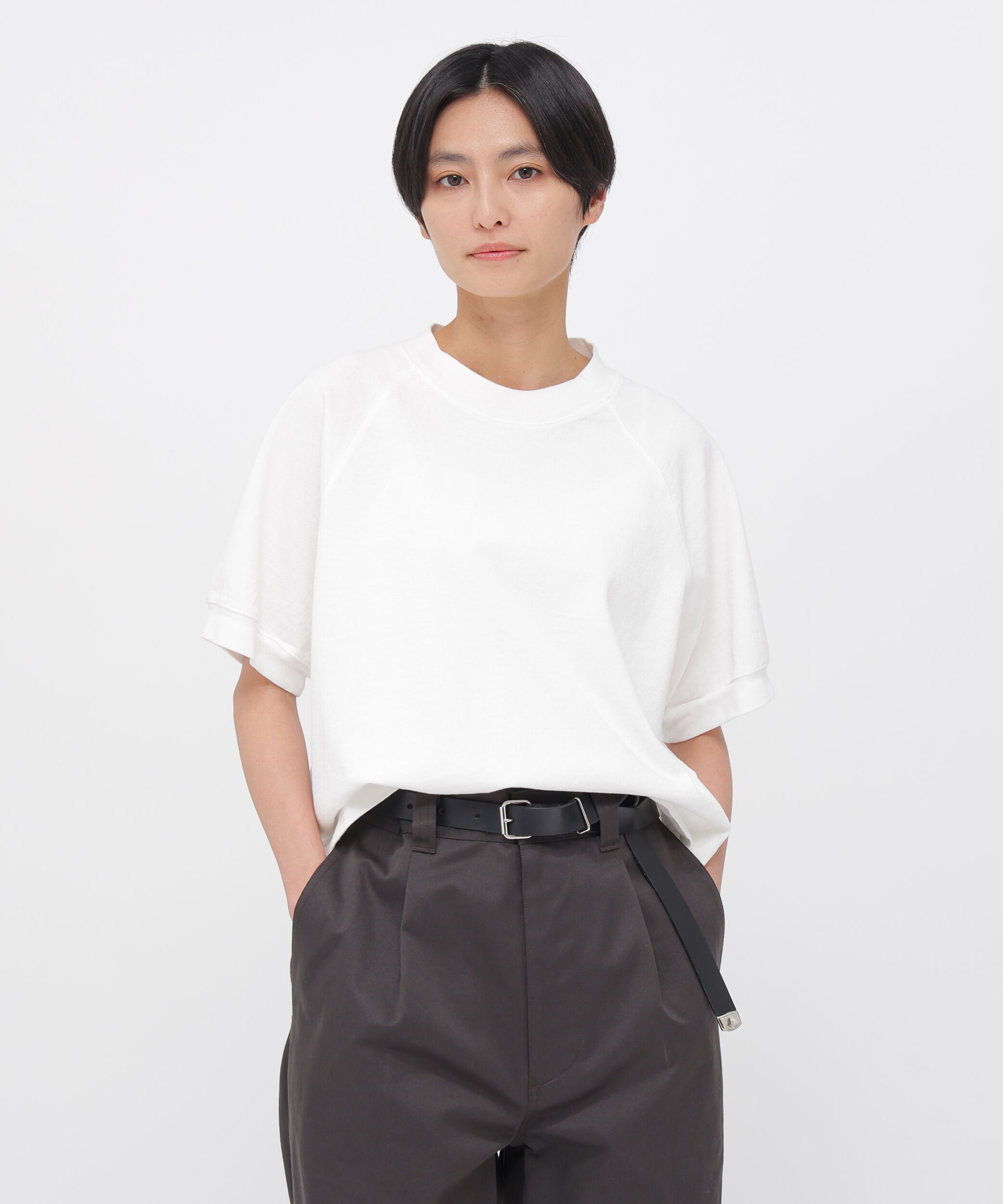 MHL.「DRY COTTON JERSEY TOP」|Tシャツ・カットソー|WHITE