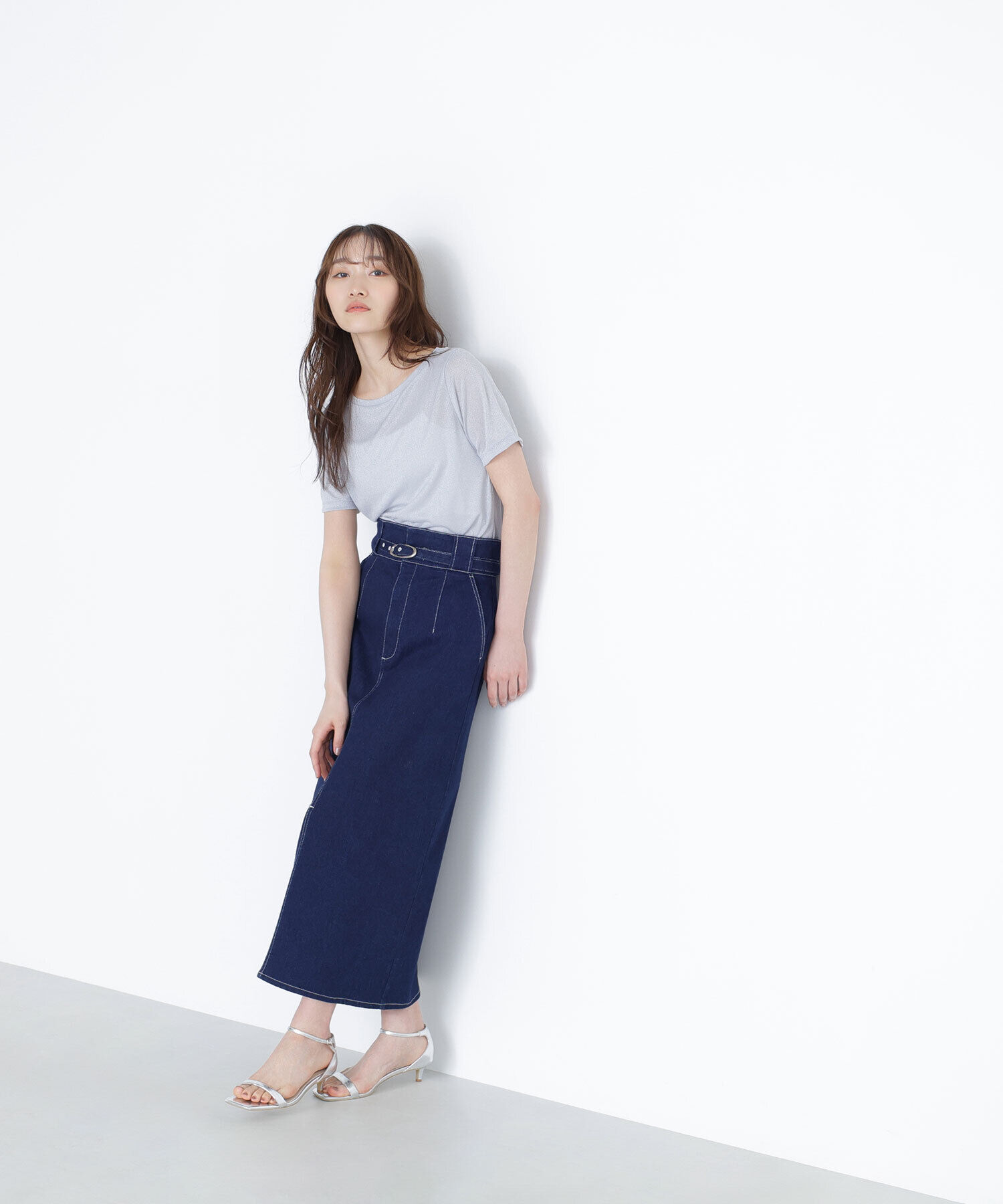  「ラメボートネックカットソー」|Tシャツ・カットソー|