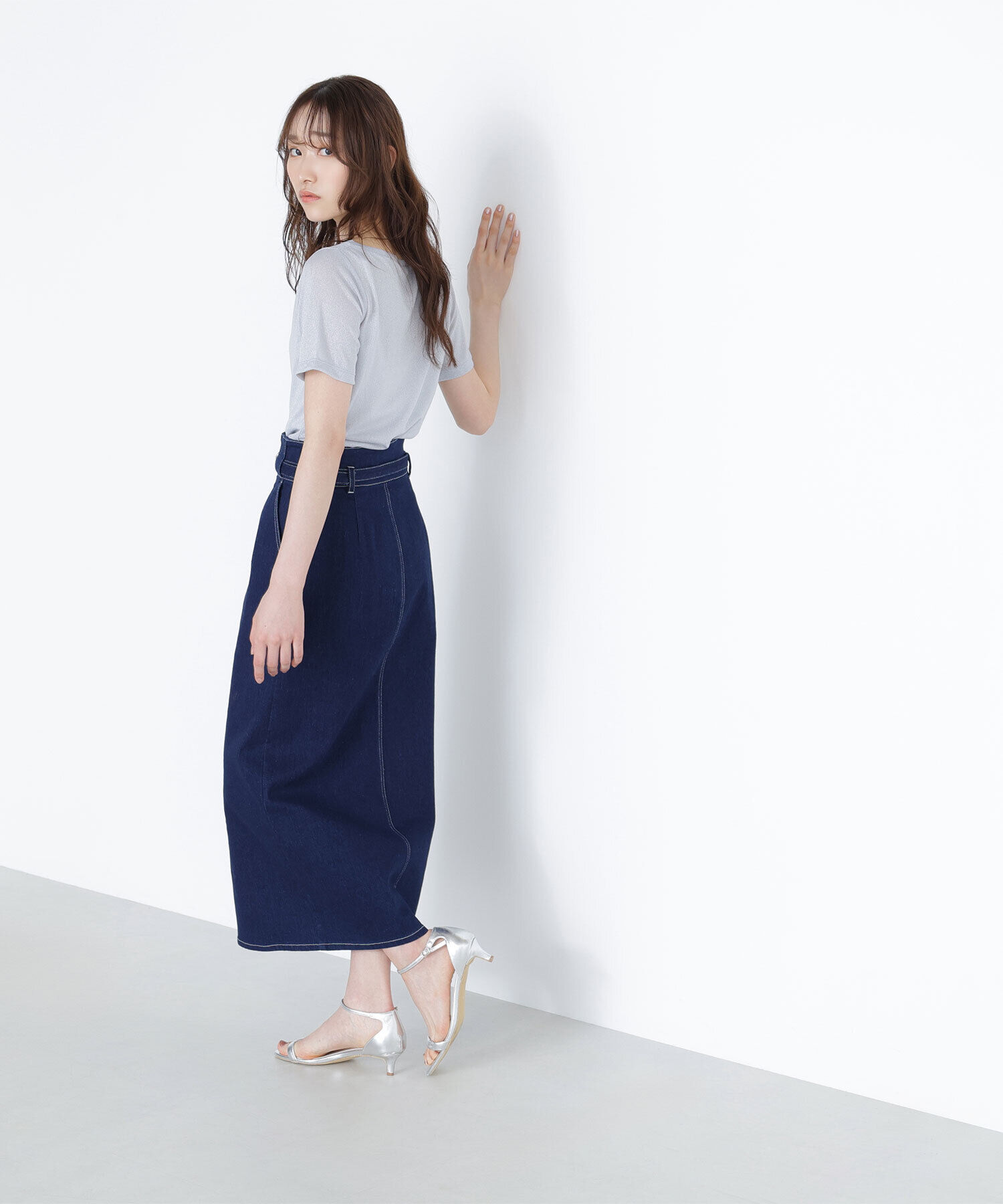  「ラメボートネックカットソー」|Tシャツ・カットソー|