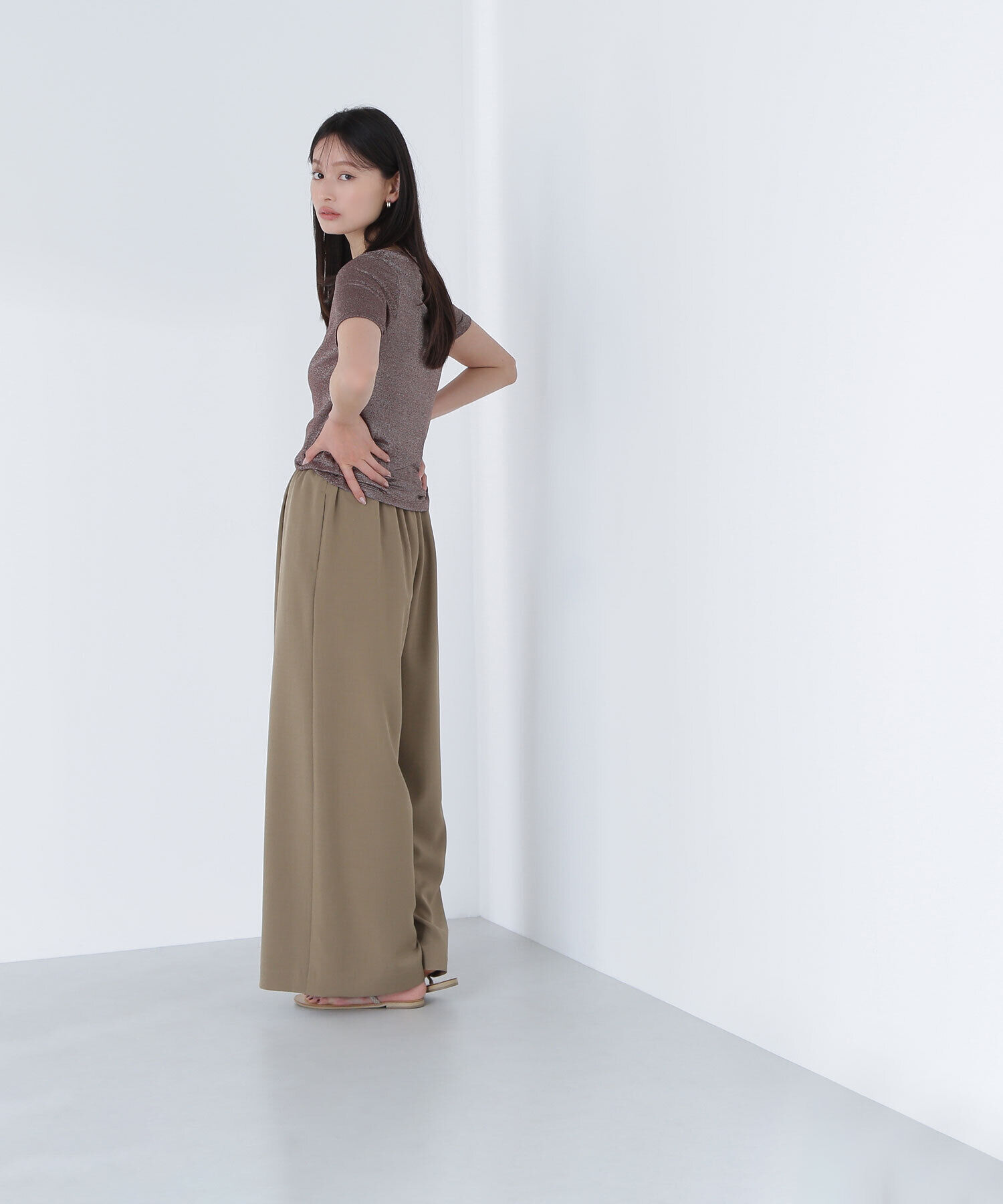  「ラメボートネックカットソー」|Tシャツ・カットソー|