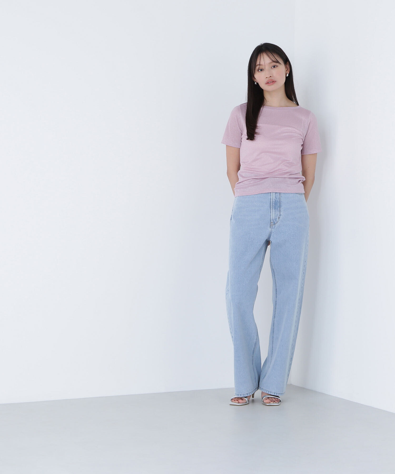  「ラメボートネックカットソー」|Tシャツ・カットソー|