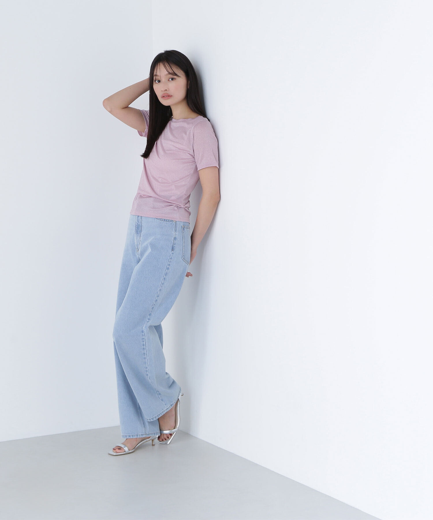  「ラメボートネックカットソー」|Tシャツ・カットソー|