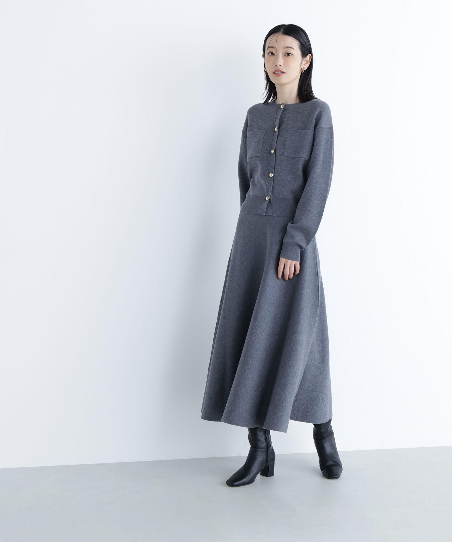  「ダブルフェイスニットセットアップ」|ワンピース|