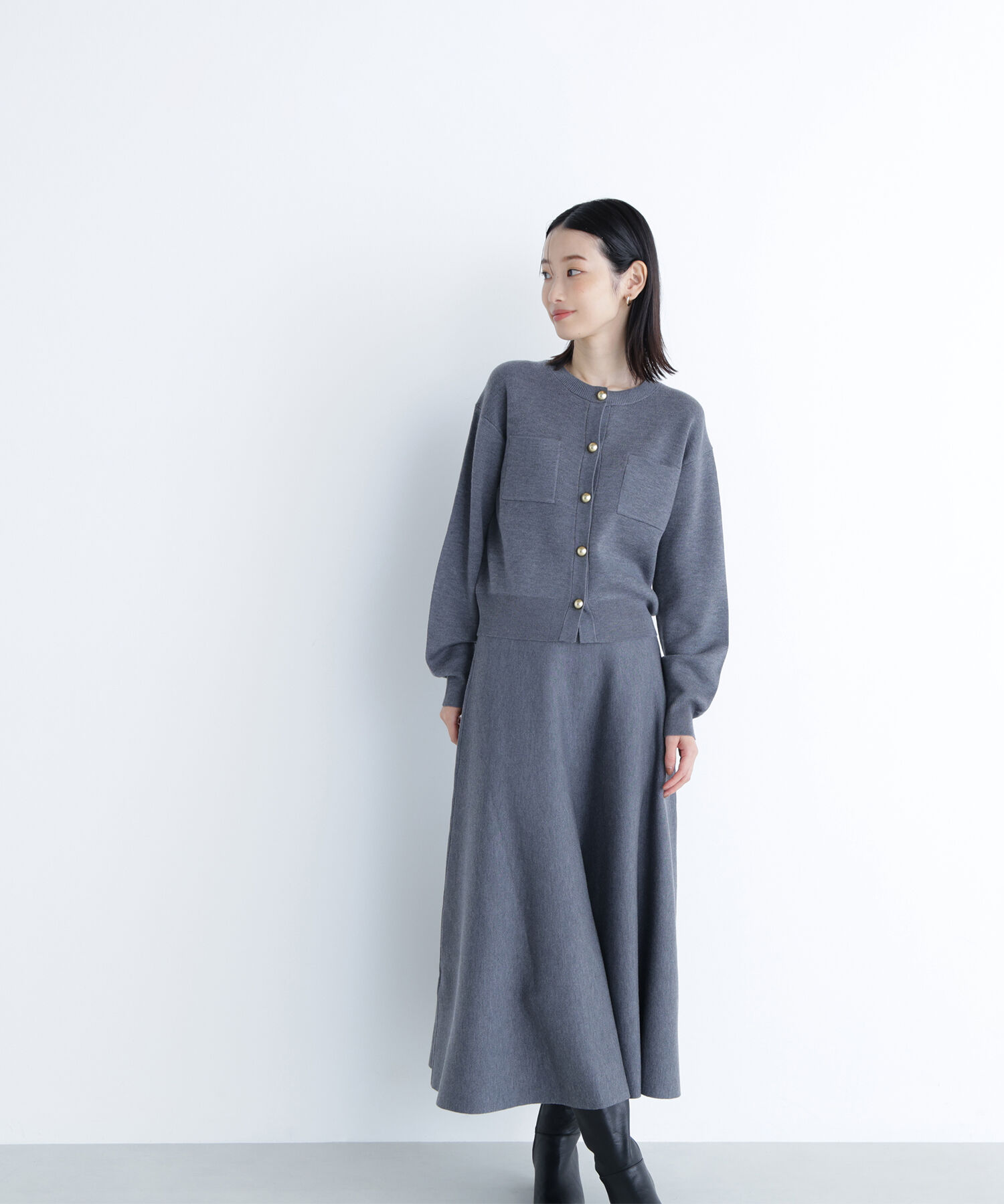  「ダブルフェイスニットセットアップ」|ワンピース|