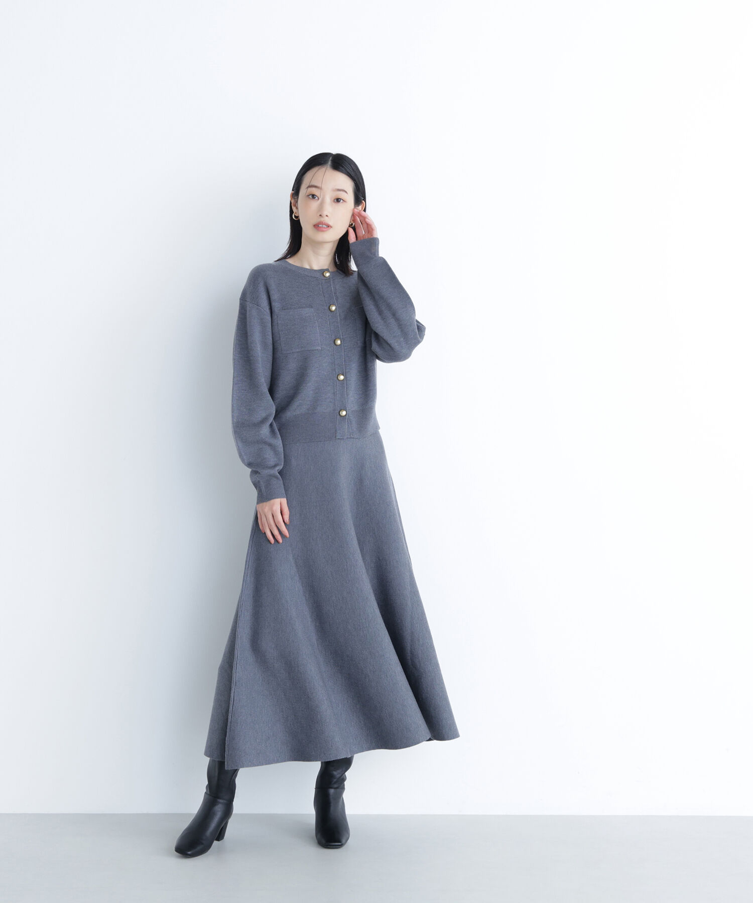  「ダブルフェイスニットセットアップ」|ワンピース|