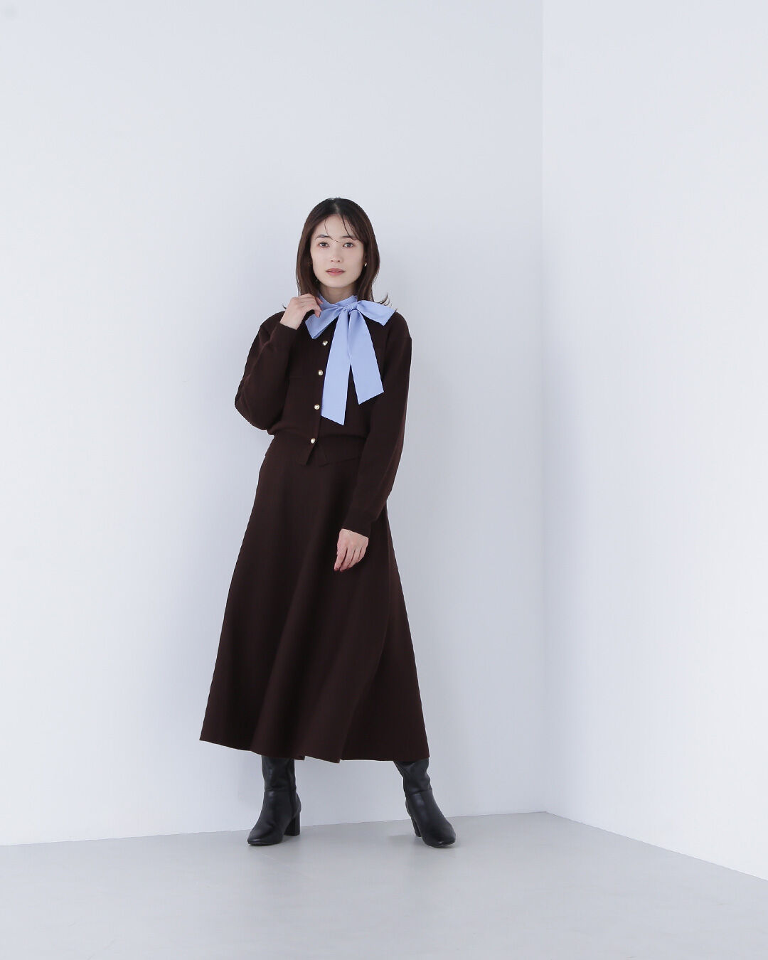  「ダブルフェイスニットセットアップ」|ワンピース|