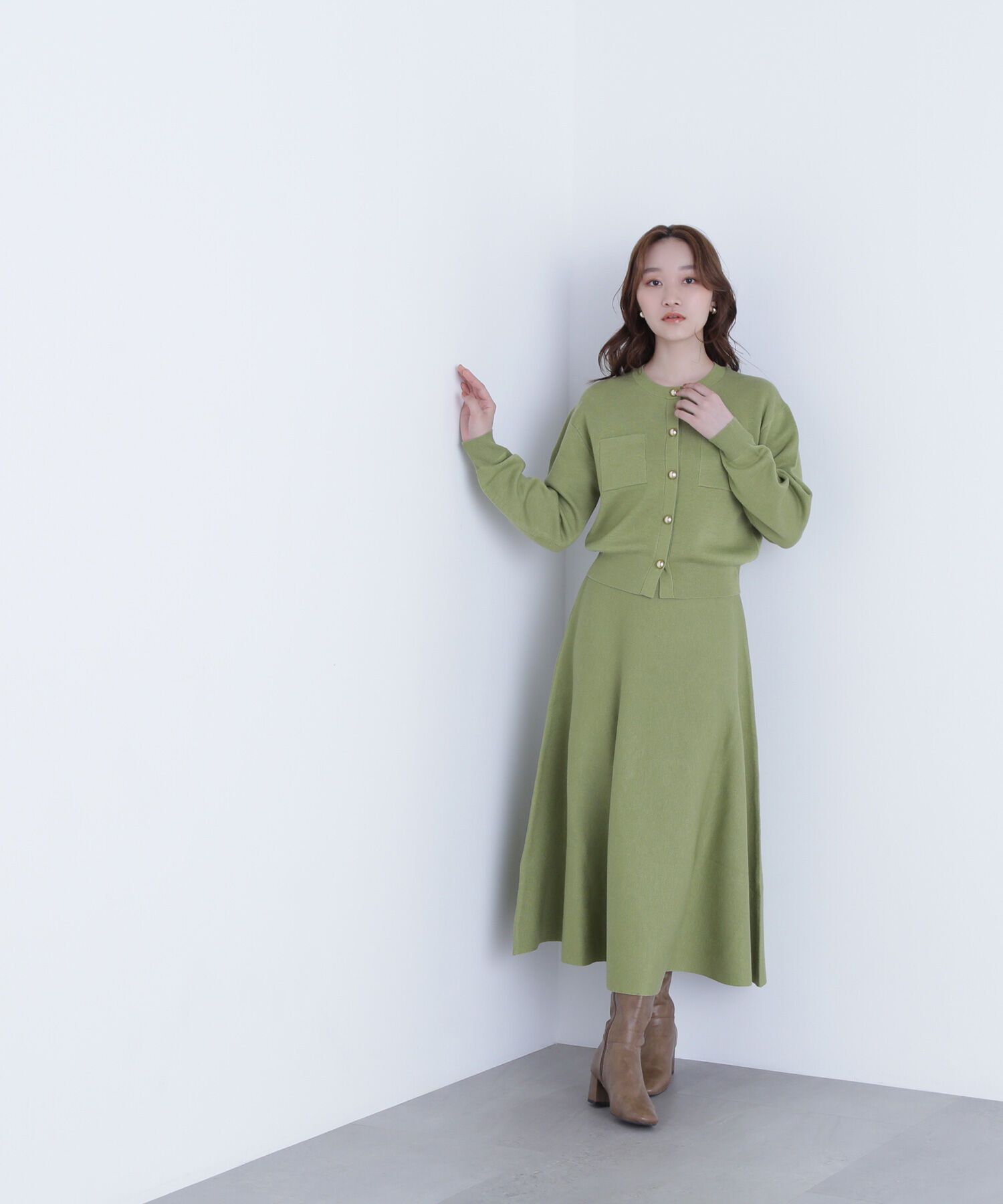  「ダブルフェイスニットセットアップ」|ワンピース|