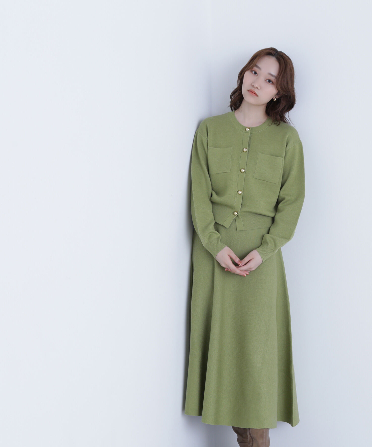  「ダブルフェイスニットセットアップ」|ワンピース|