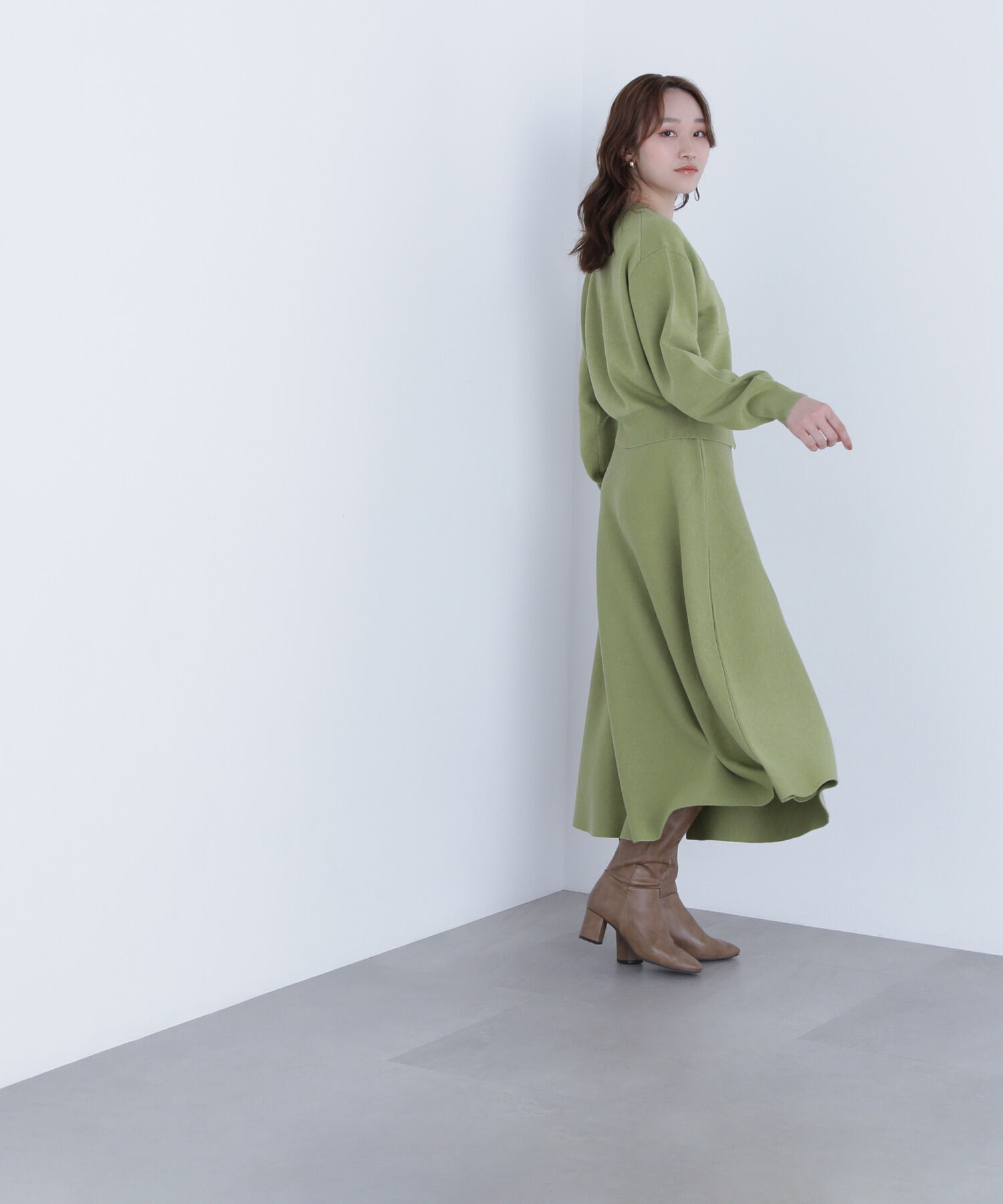  「ダブルフェイスニットセットアップ」|ワンピース|