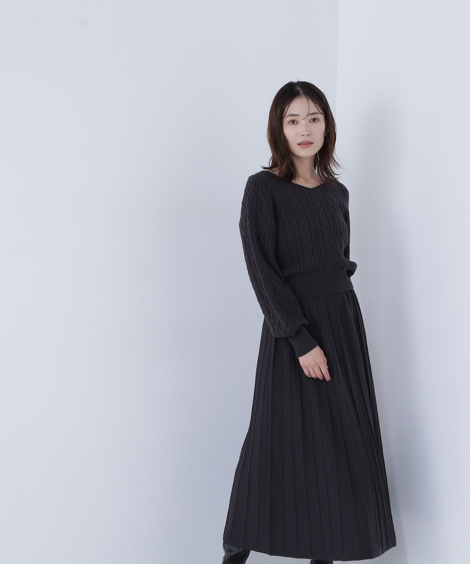  「ケーブルニットセットアップ」|ワンピース|