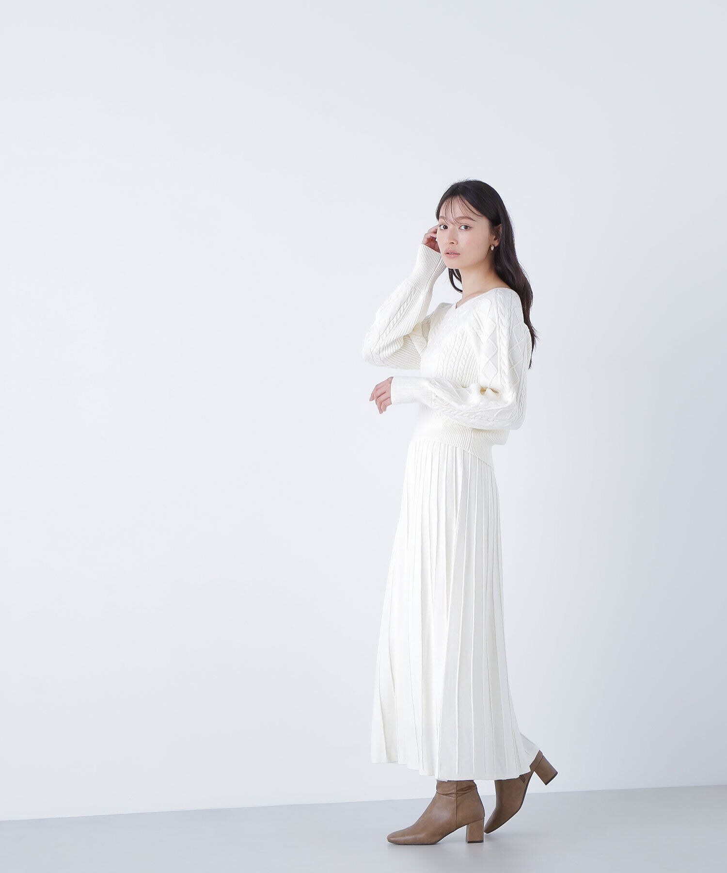  「ケーブルニットセットアップ」|ワンピース|