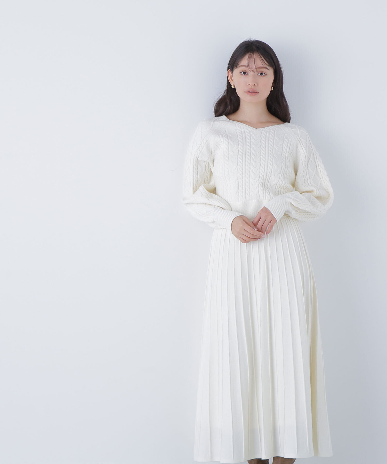  「ケーブルニットセットアップ」|ワンピース|