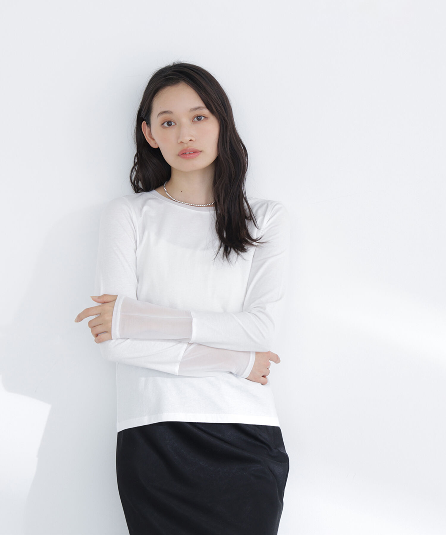  「シアーカフスカットソー」|Tシャツ・カットソー|