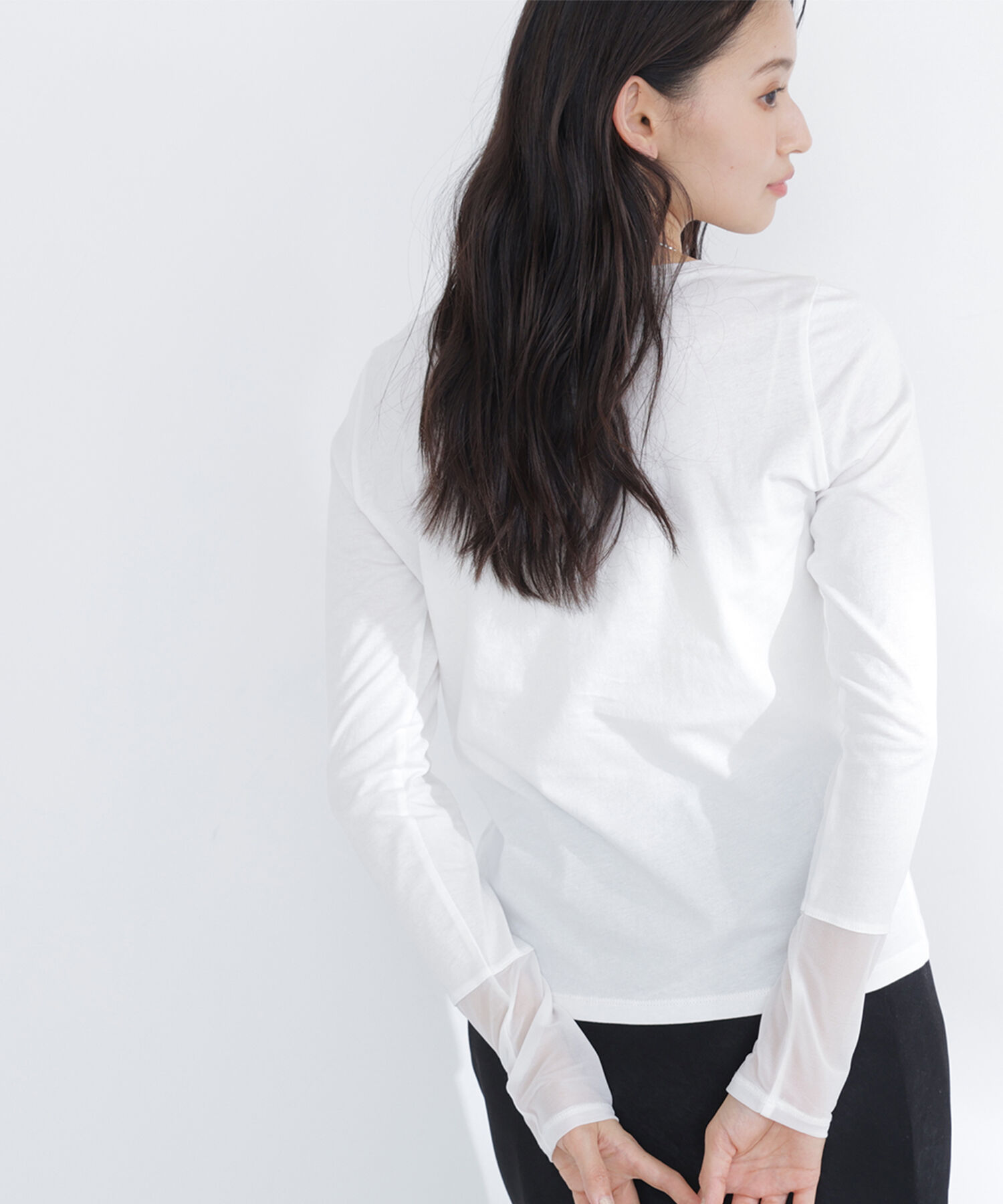  「シアーカフスカットソー」|Tシャツ・カットソー|