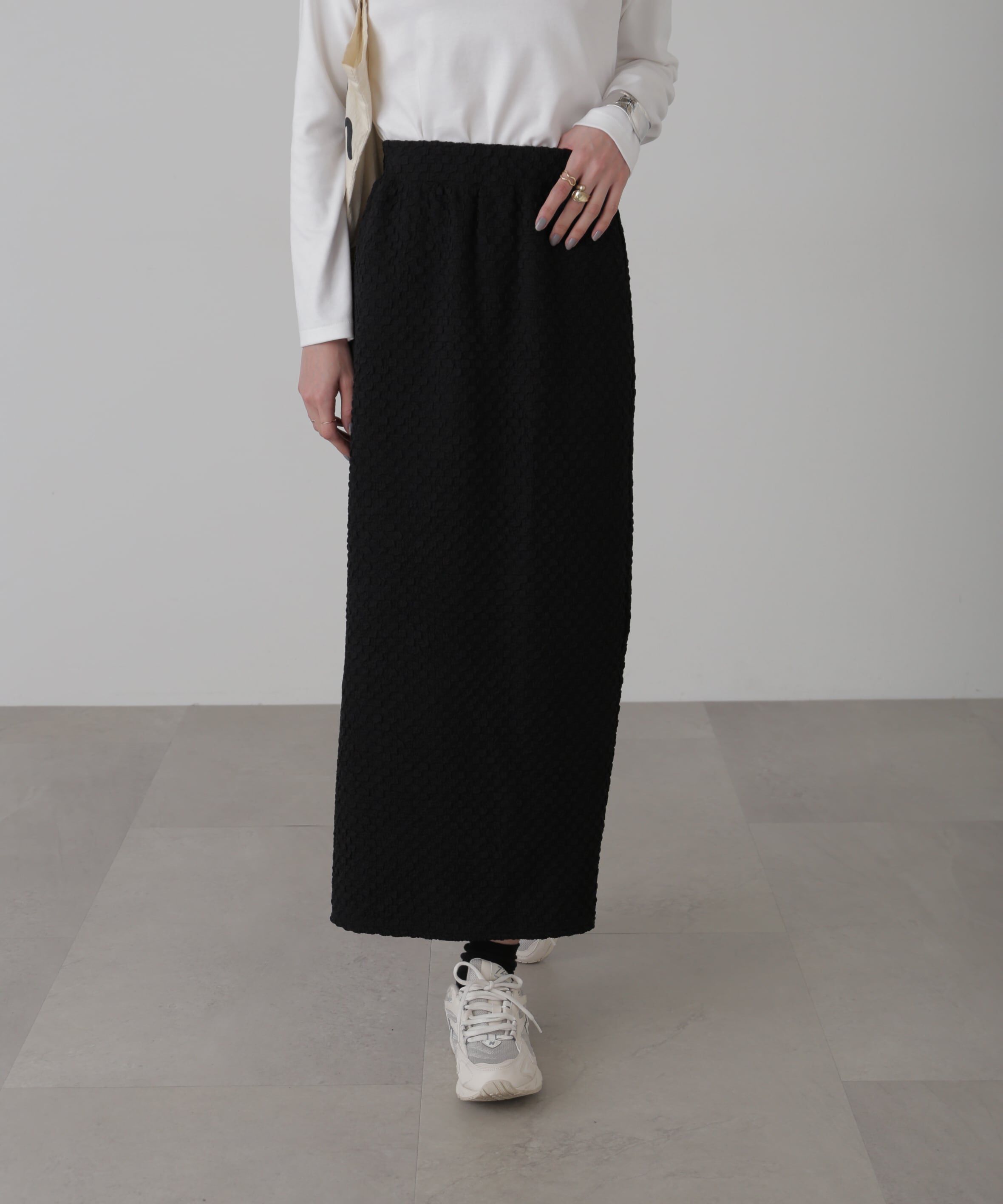  「ジャガードナロースカート」|スカート|