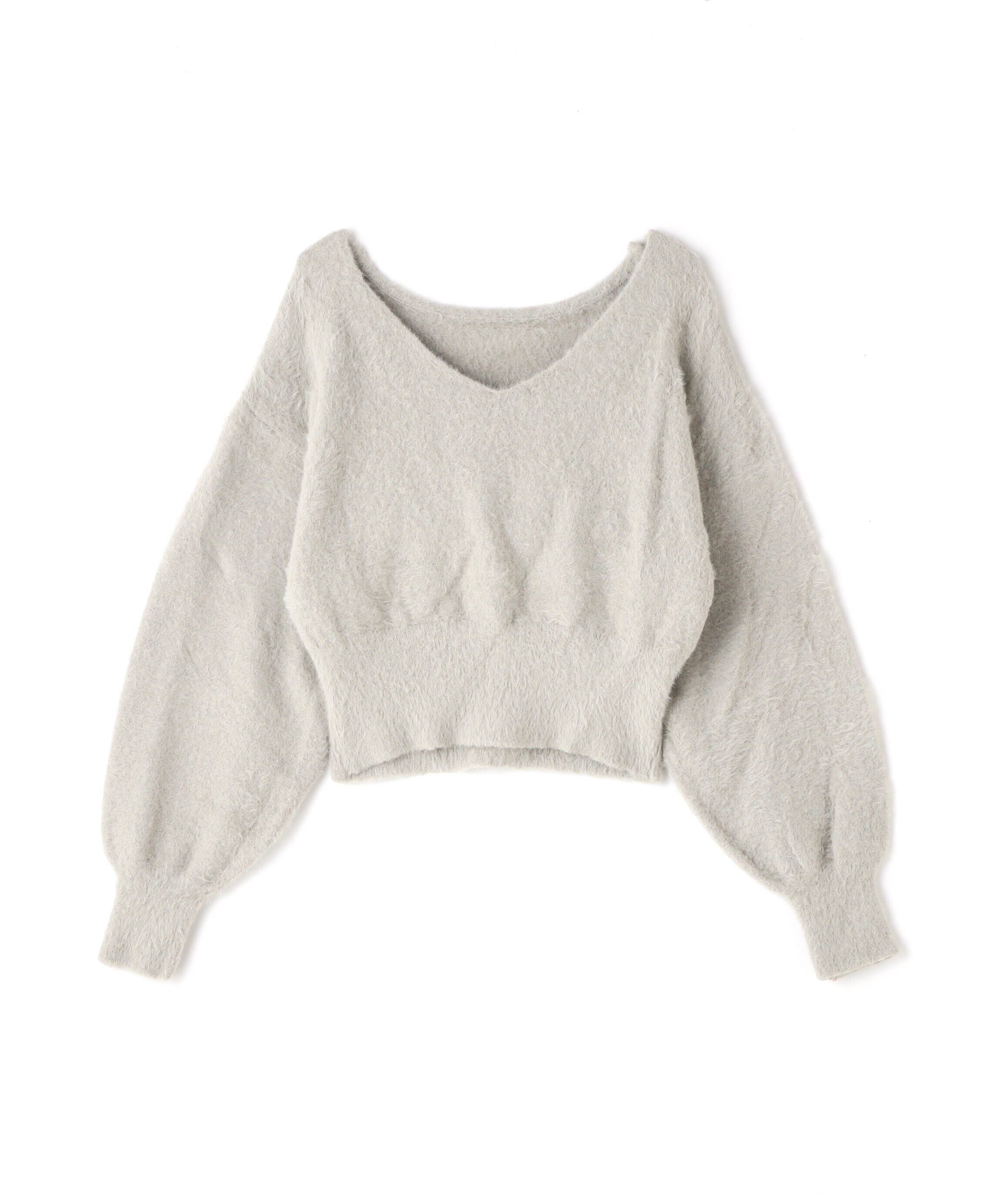  「フェザーVネックニット」|ニット・セーター|