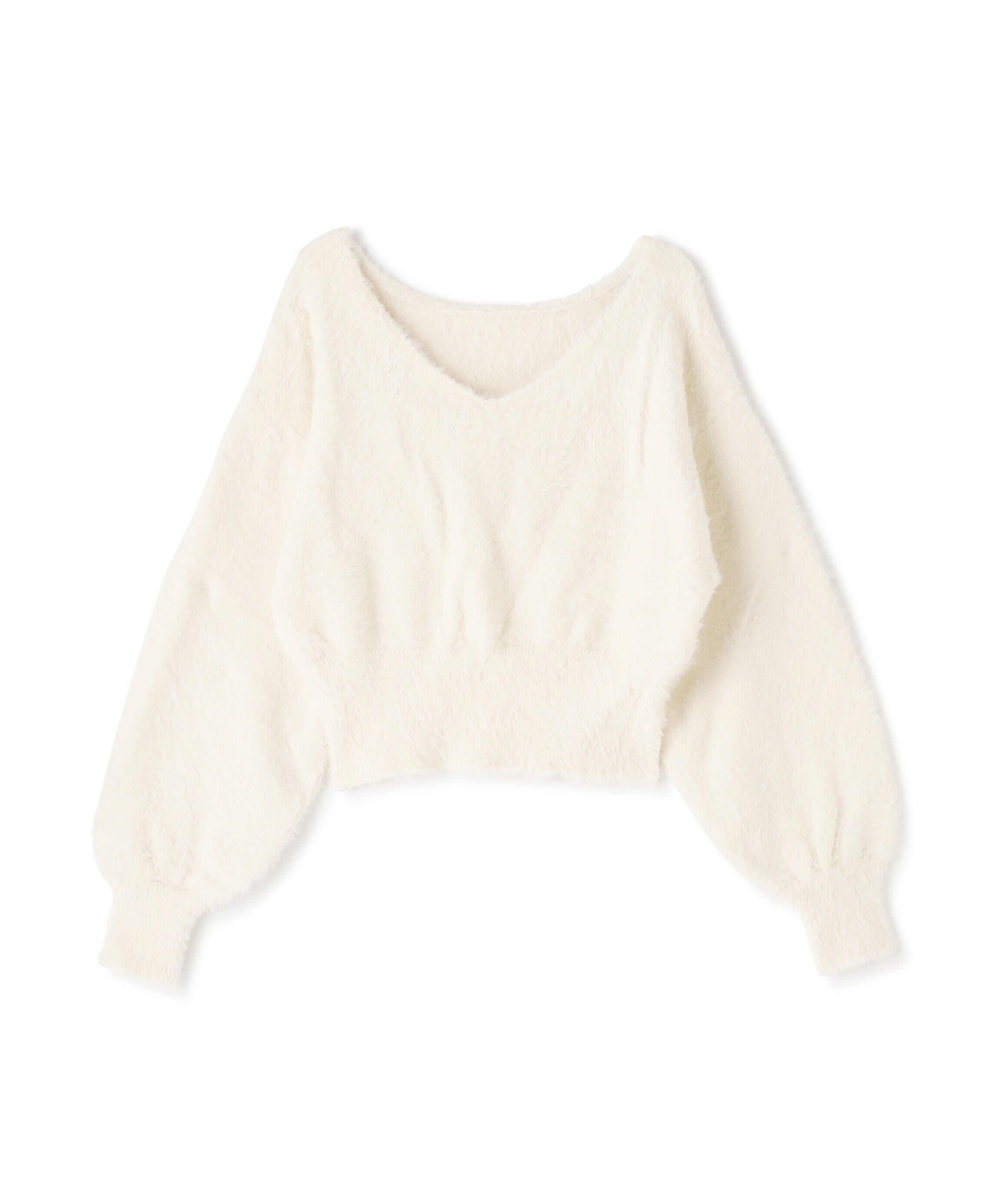  「フェザーVネックニット」|ニット・セーター|