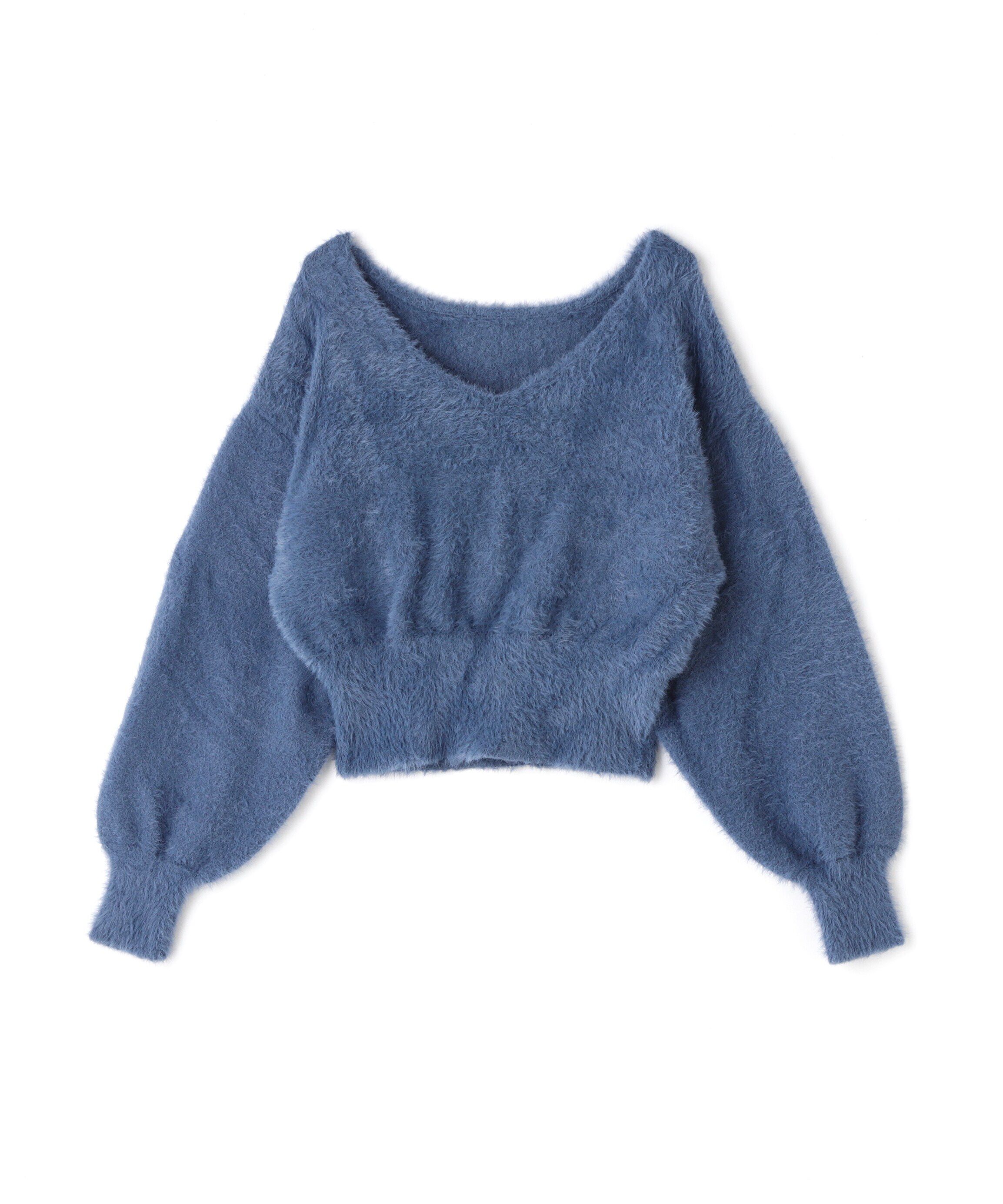  「フェザーVネックニット」|ニット・セーター|