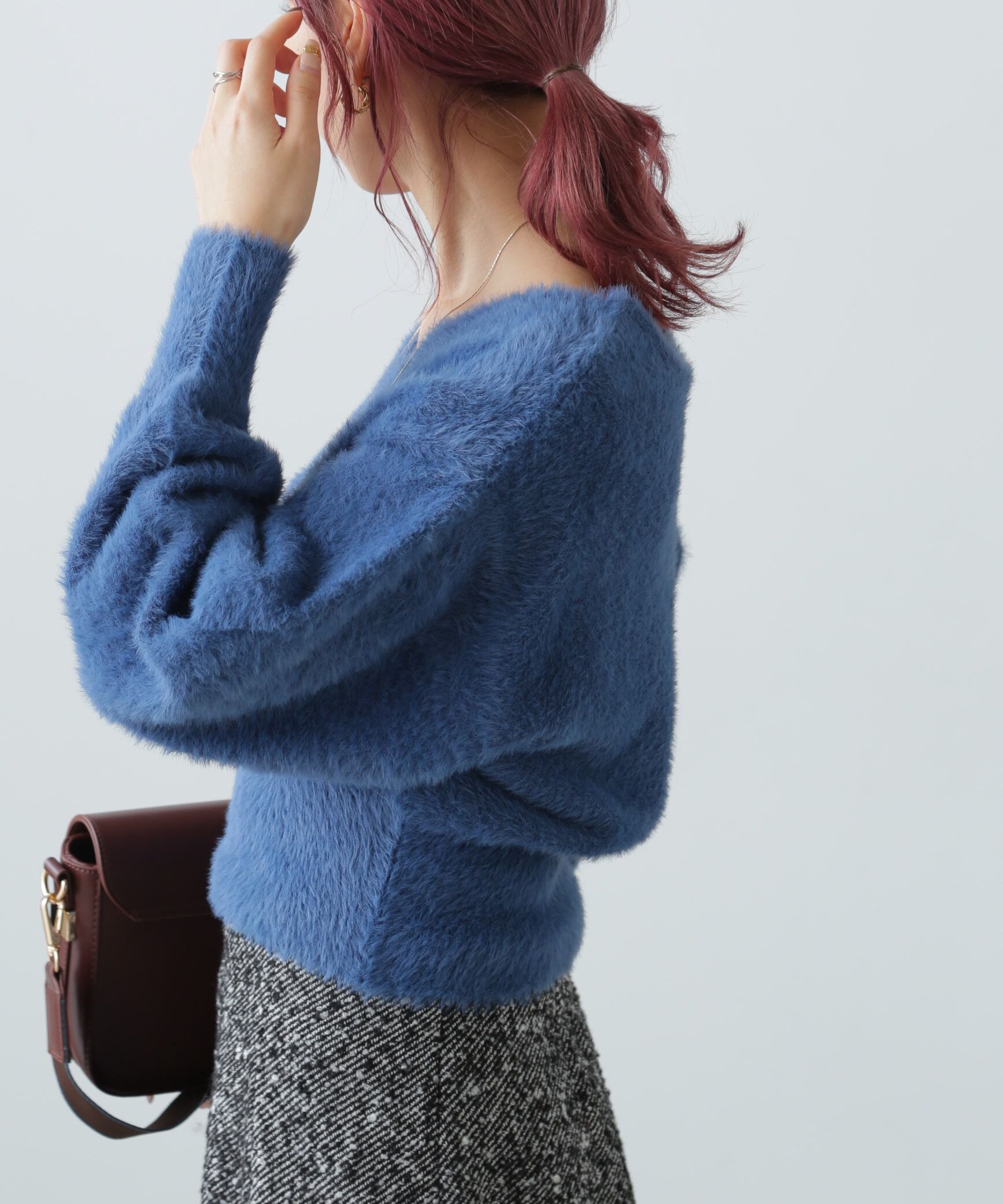  「フェザーVネックニット」|ニット・セーター|