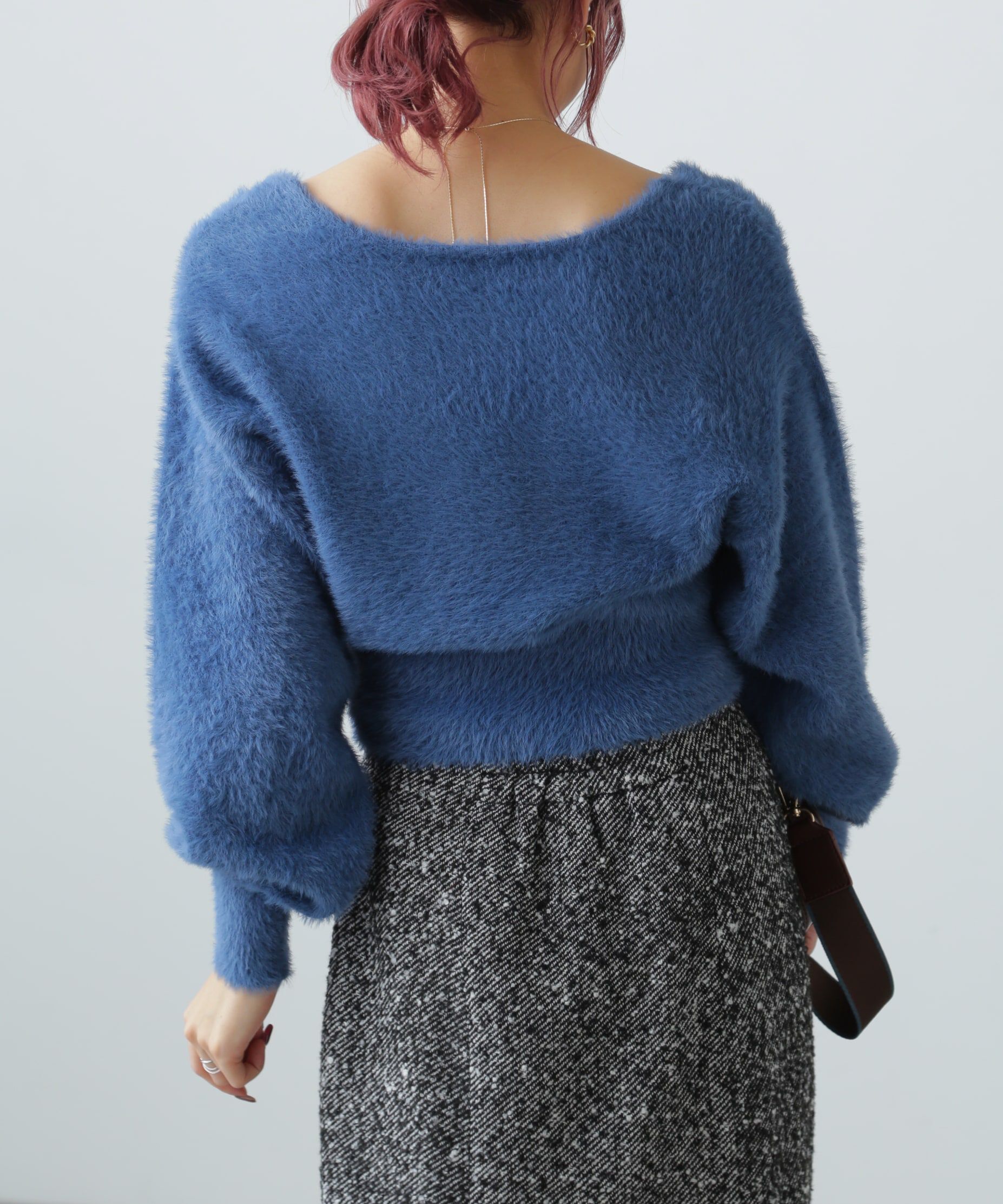  「フェザーVネックニット」|ニット・セーター|