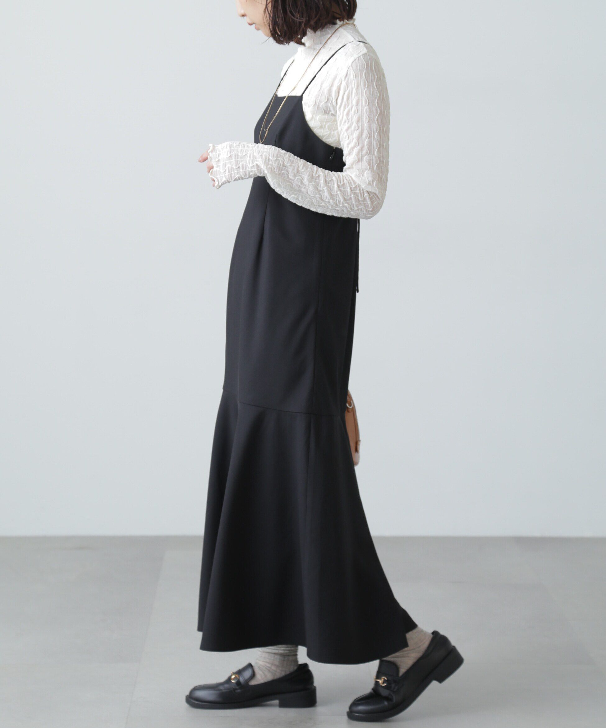  「ウェーブ柄シアーインナーカットソー」|Tシャツ・カットソー|