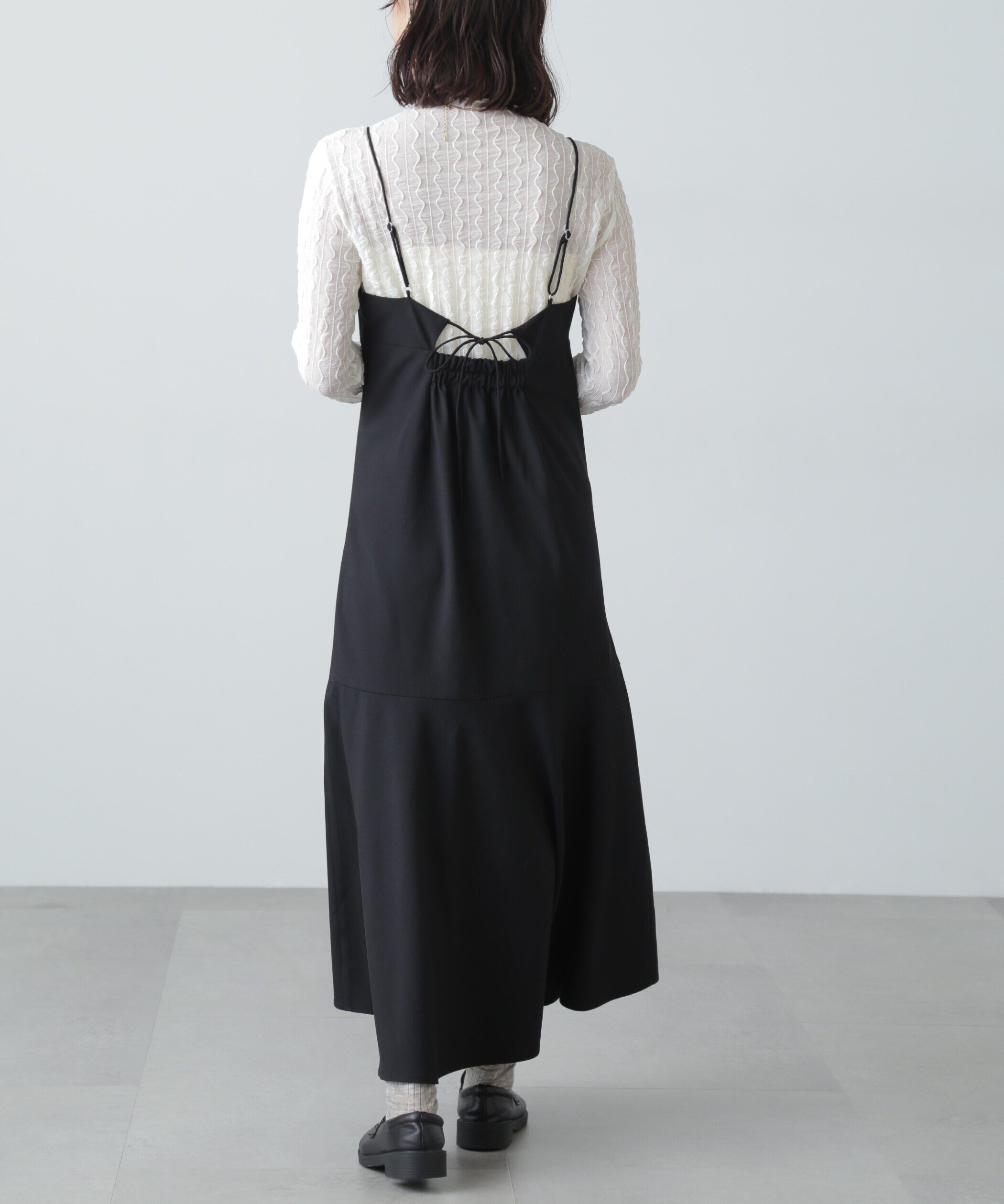  「ウェーブ柄シアーインナーカットソー」|Tシャツ・カットソー|