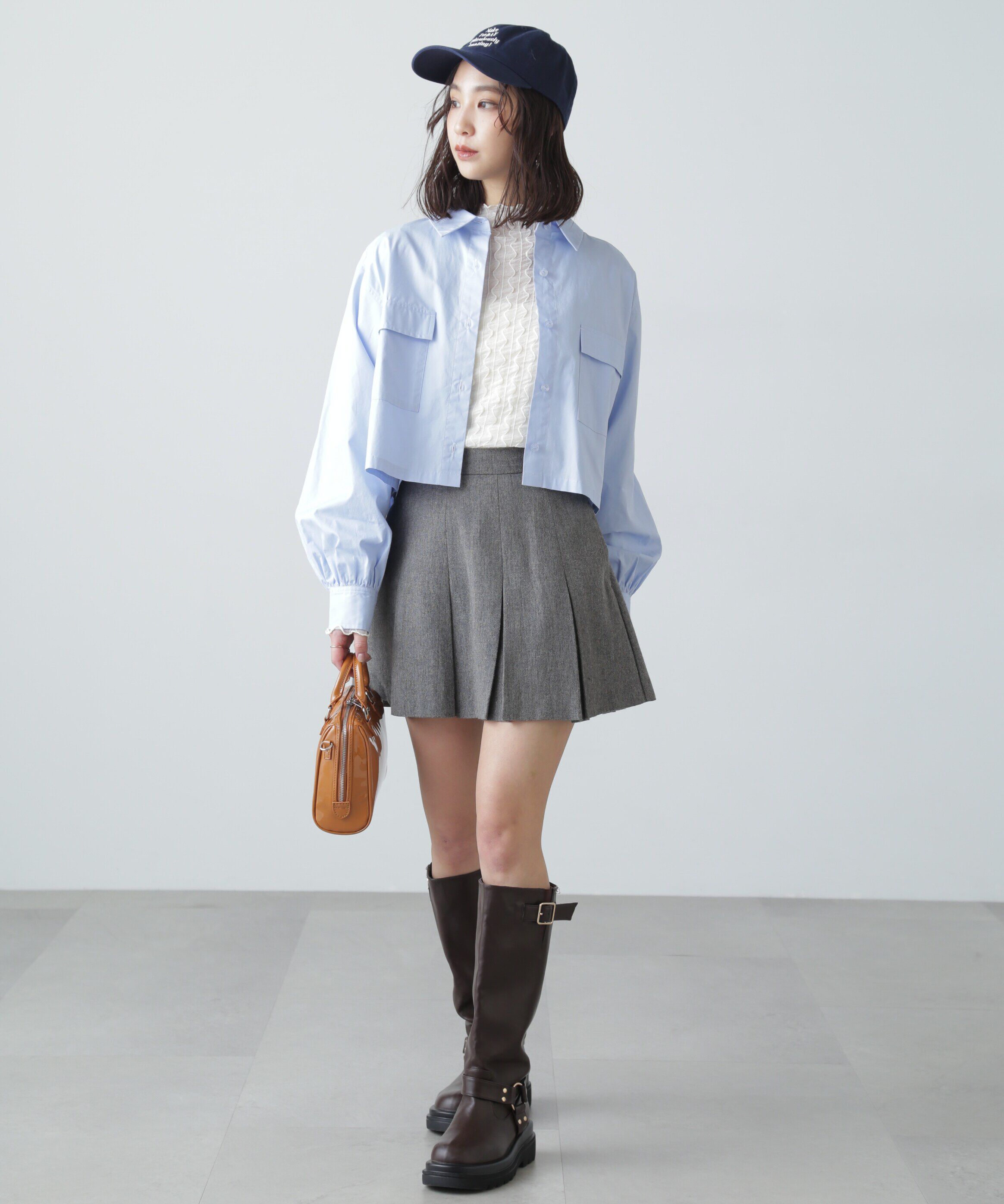  「ウェーブ柄シアーインナーカットソー」|Tシャツ・カットソー|