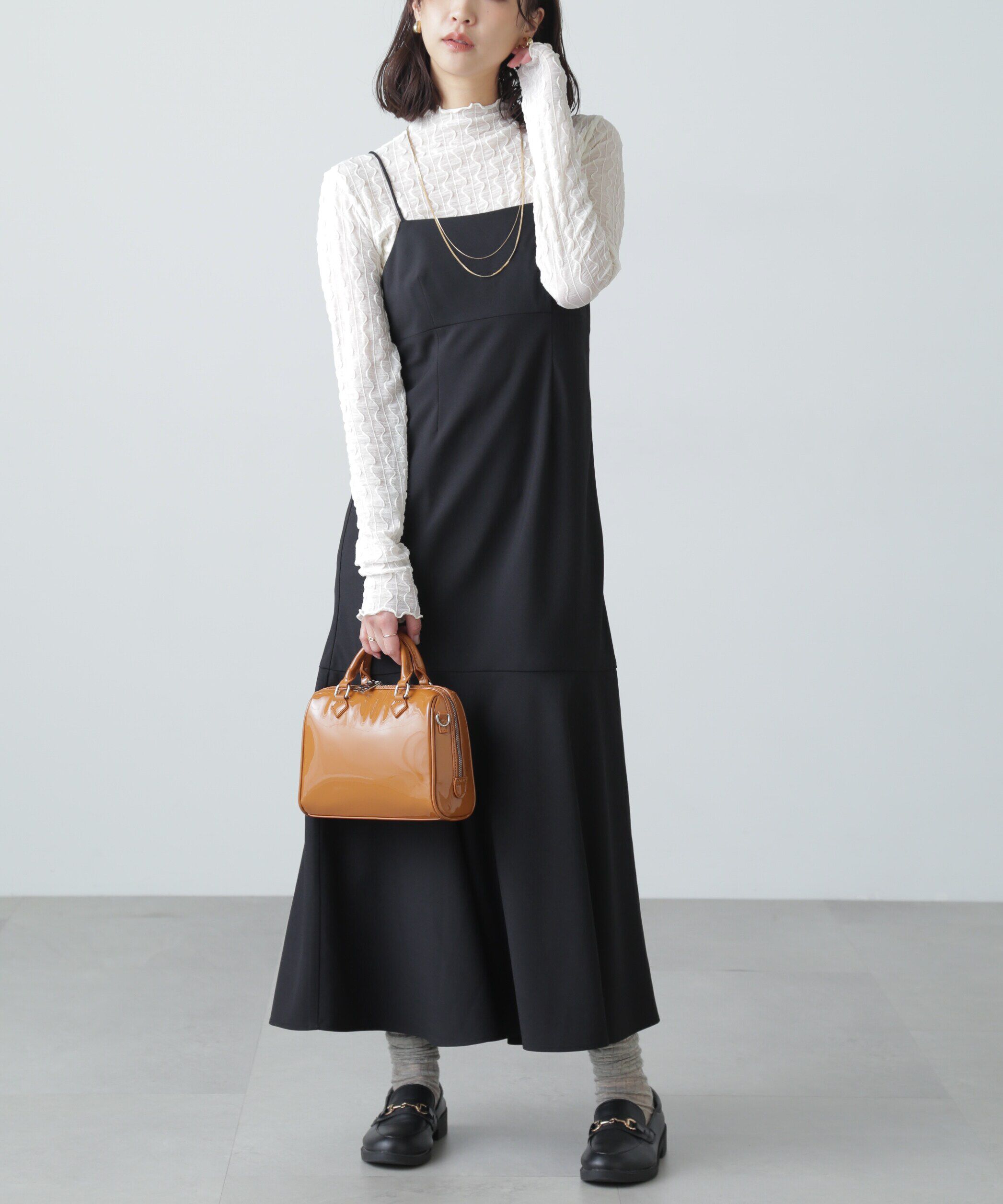  「ウェーブ柄シアーインナーカットソー」|Tシャツ・カットソー|