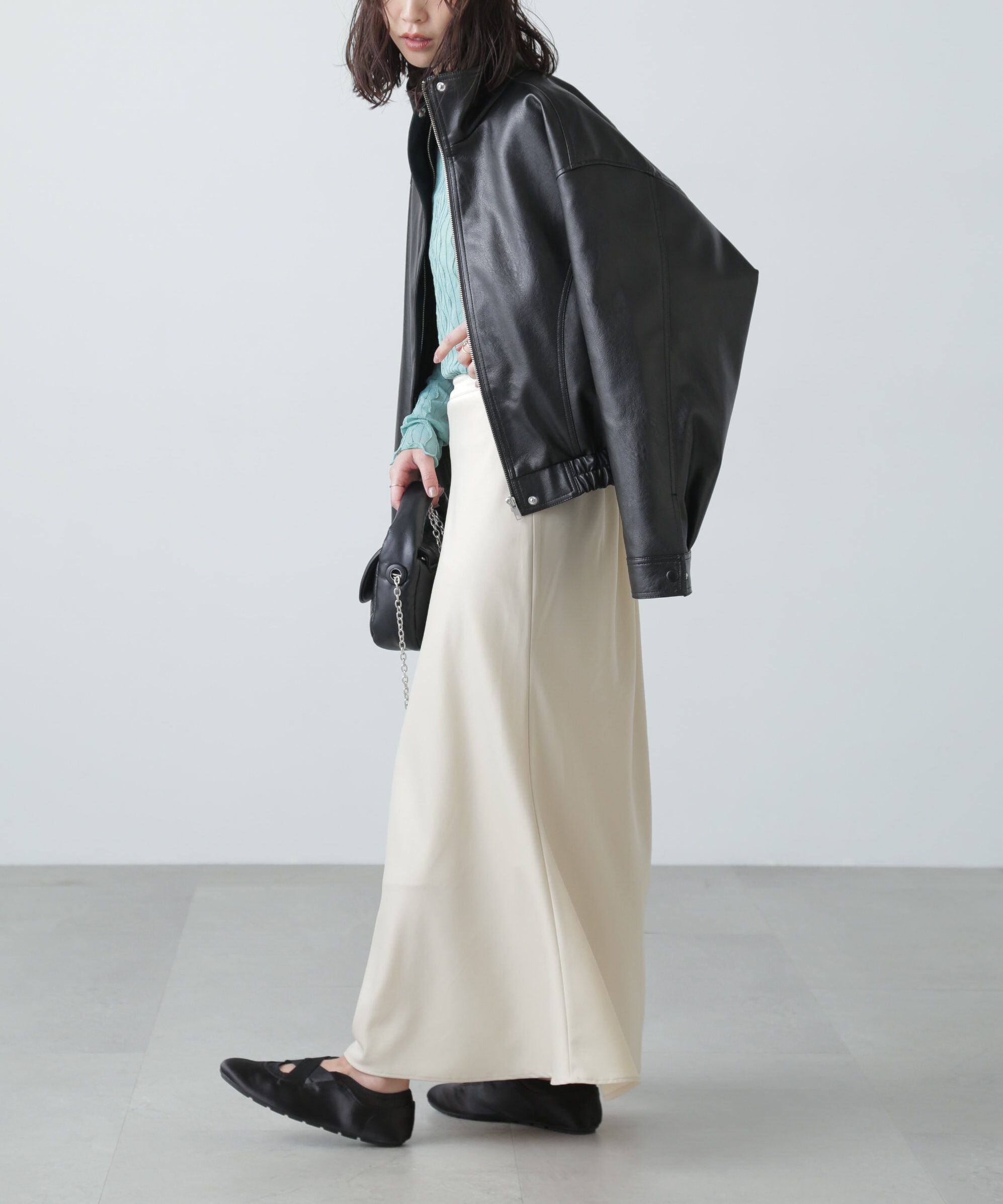  「ウェーブ柄シアーインナーカットソー」|Tシャツ・カットソー|