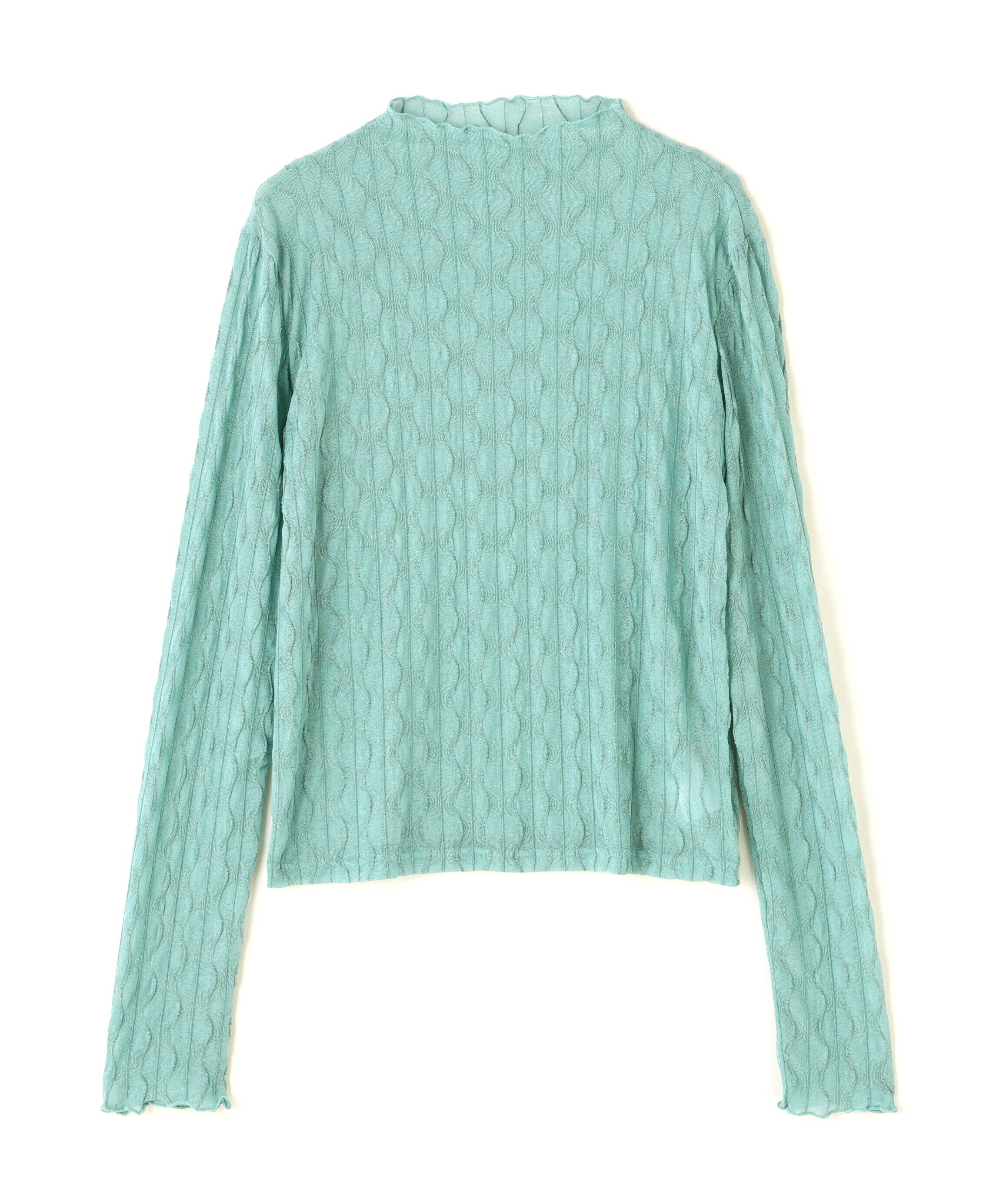  「ウェーブ柄シアーインナーカットソー」|Tシャツ・カットソー|