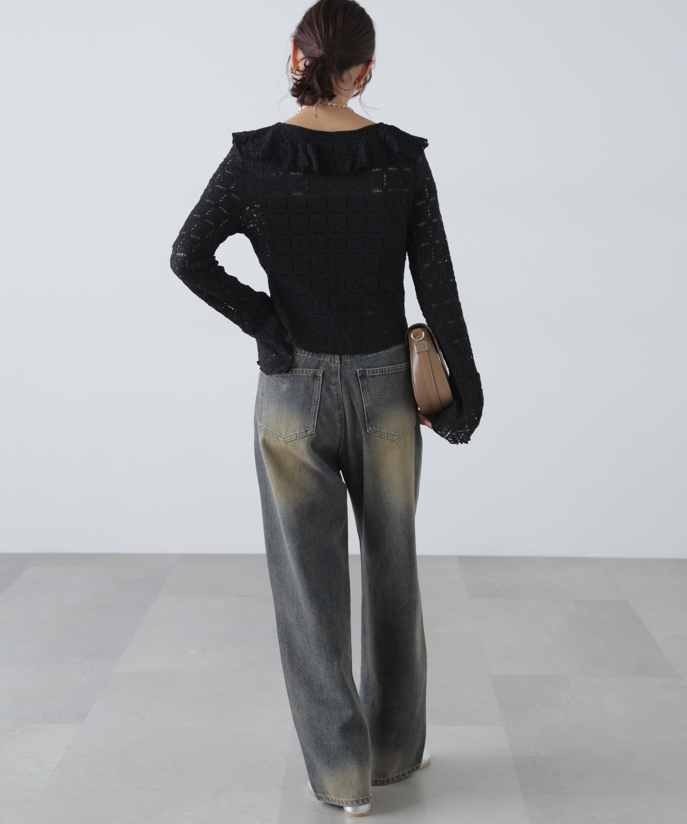  「レースラッフルカットソーブラウス」|シャツ・ブラウス|