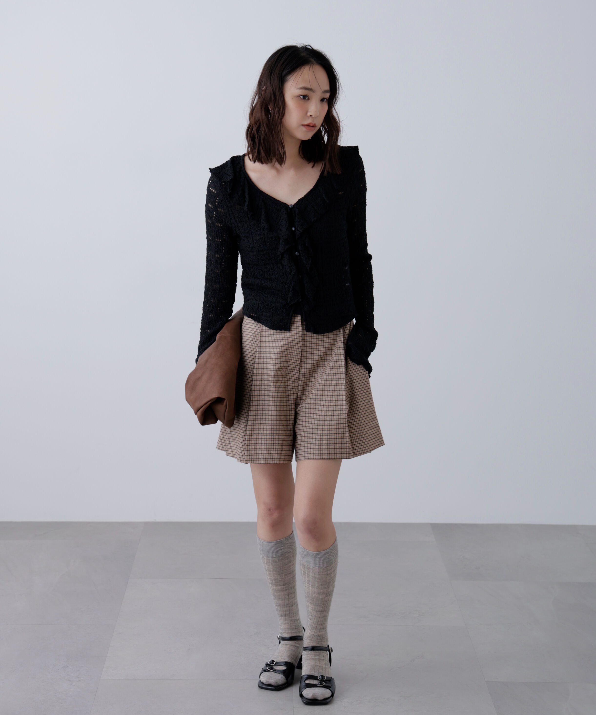  「レースラッフルカットソーブラウス」|シャツ・ブラウス|