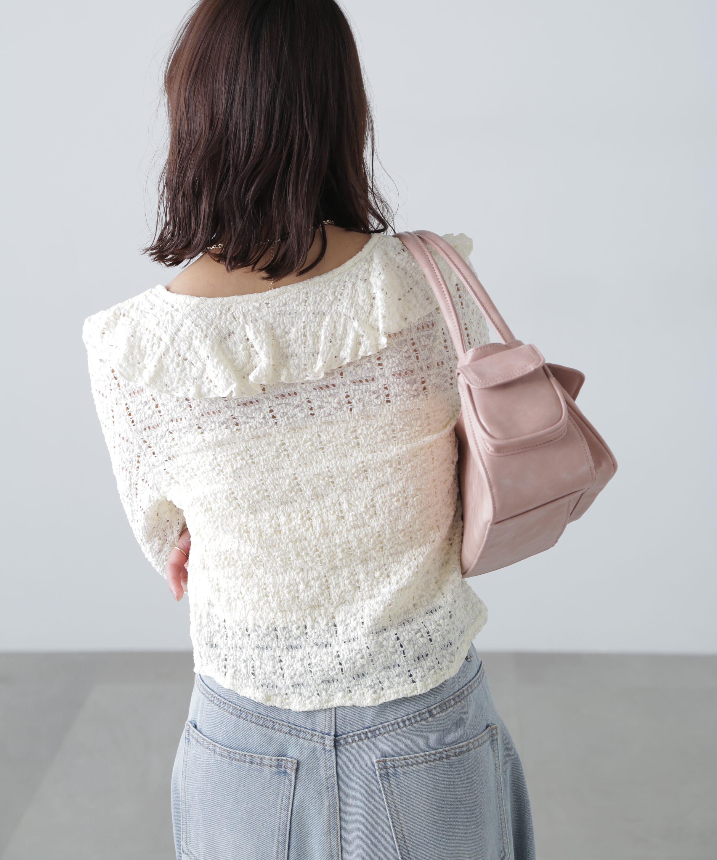  「レースラッフルカットソーブラウス」|シャツ・ブラウス|